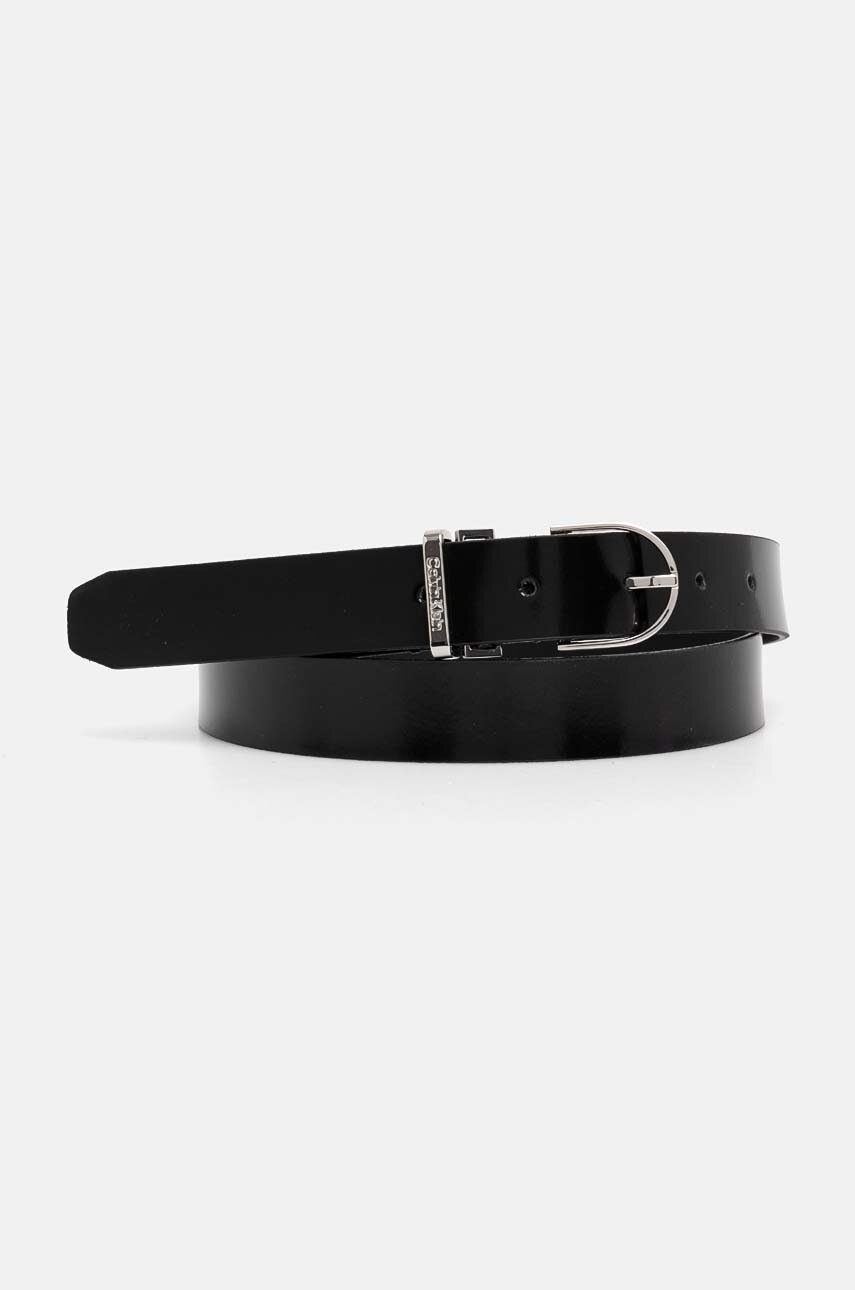 

Кожен колан Calvin Klein дамски в черно K60K612385, Черен
