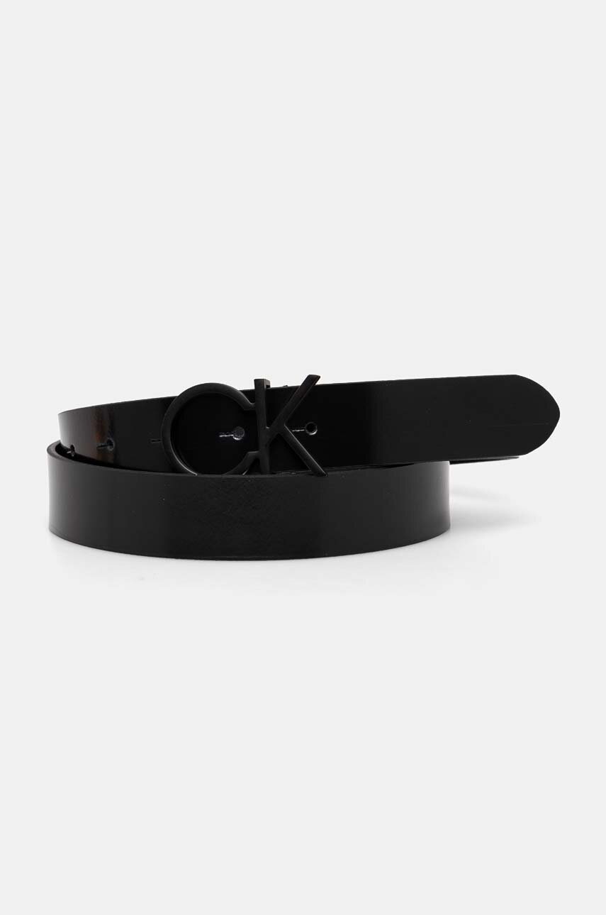 

Кожен колан Calvin Klein дамски в черно K60K612396, Черен