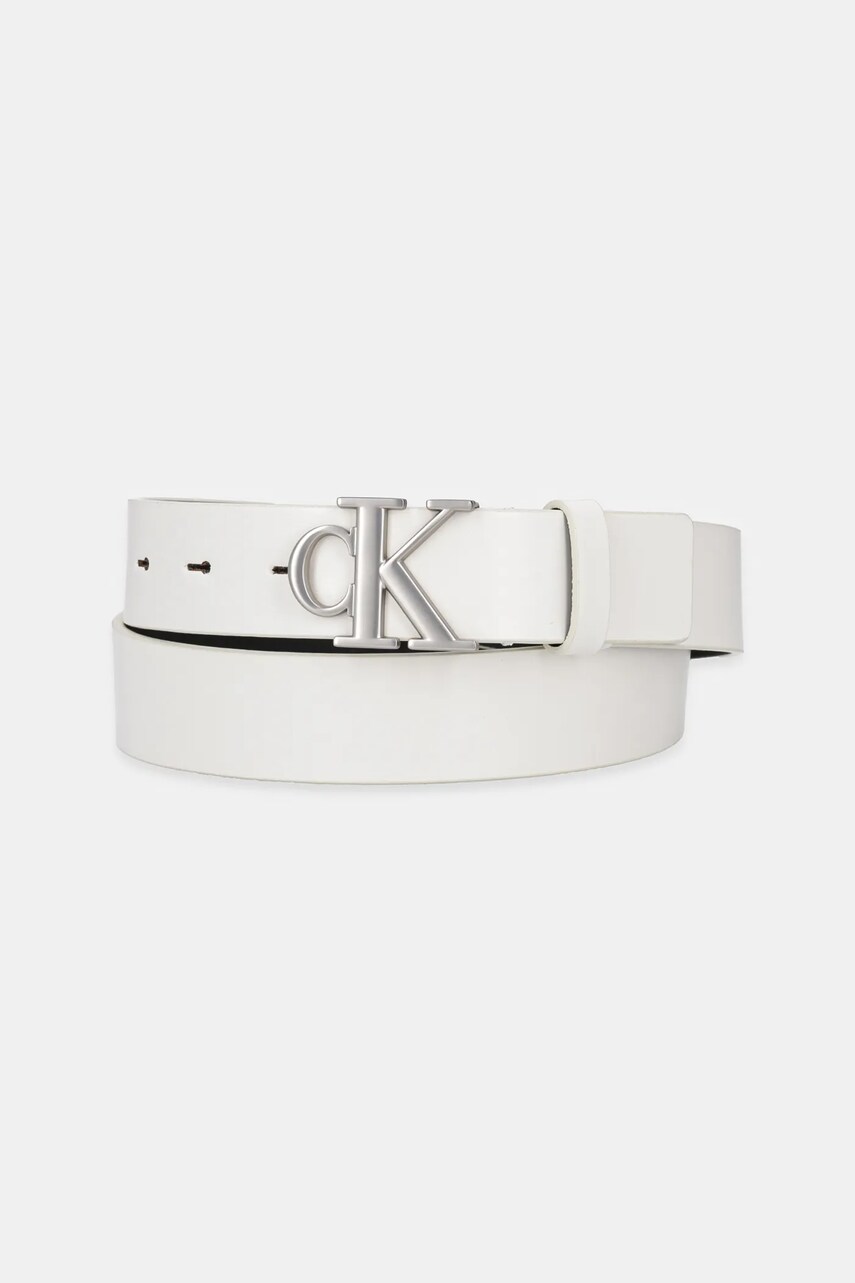 

Кожен колан Calvin Klein Jeans дамски в черно K60K612289, Бежов