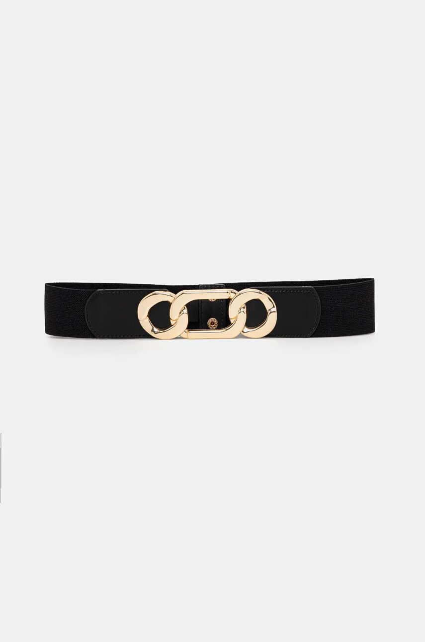 Morgan curea 3LOUPE femei, culoarea negru, 3LOUPE