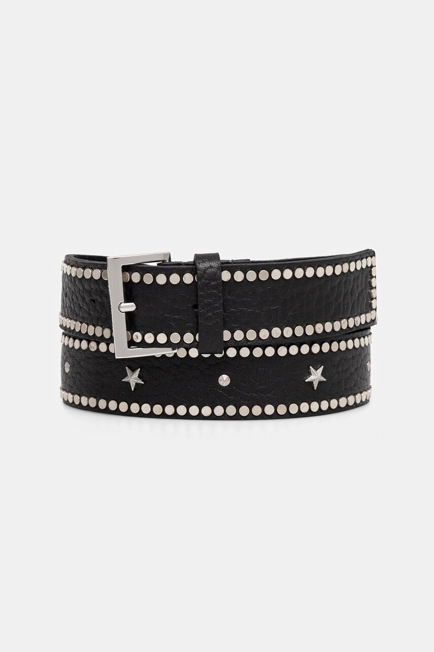 ZADIG&VOLTAIRE curea de piele femei, culoarea negru, LWBT00001