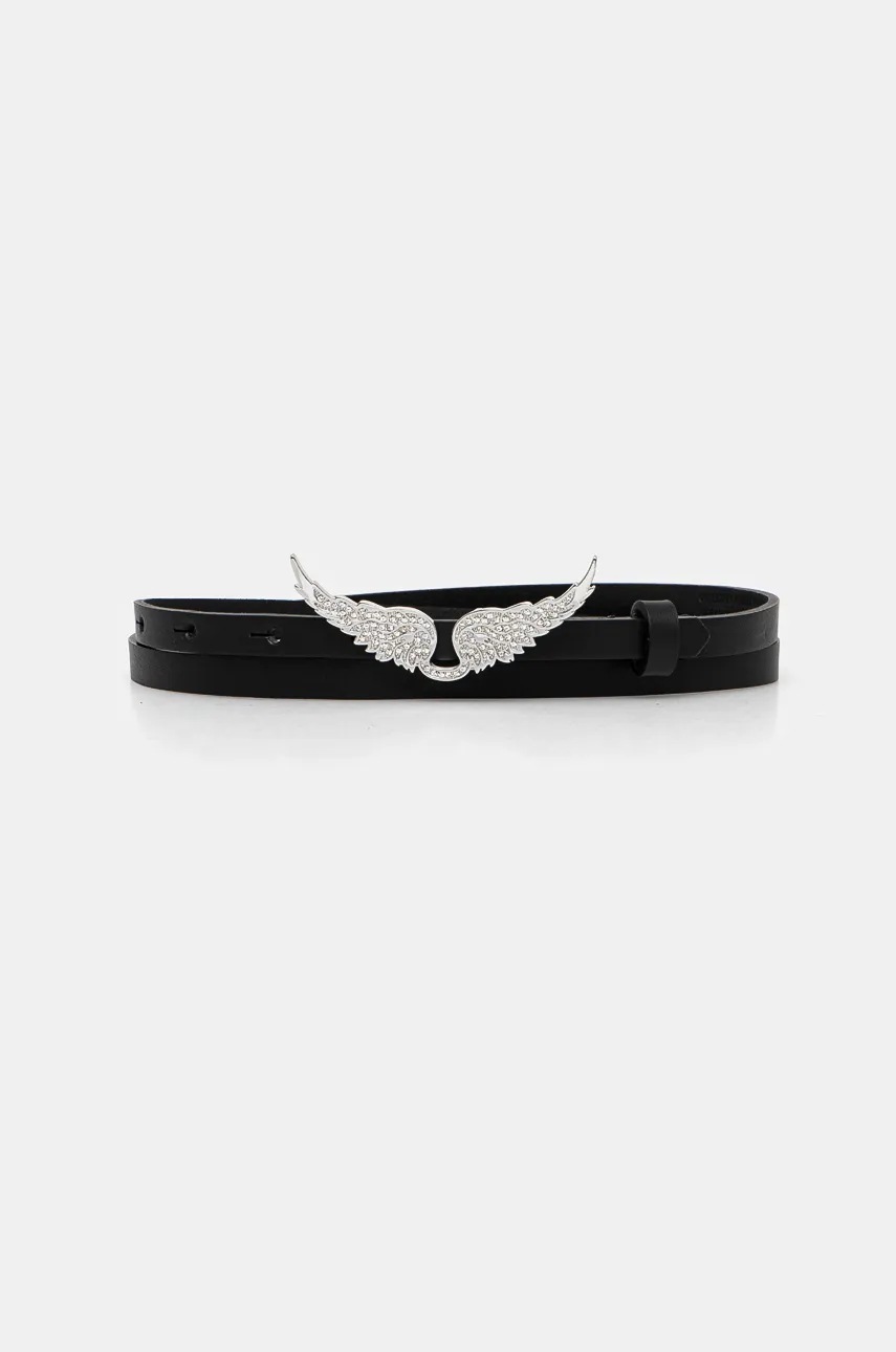 

Кожен колан ZADIG&VOLTAIRE дамски в черно LWBT00022, Черен