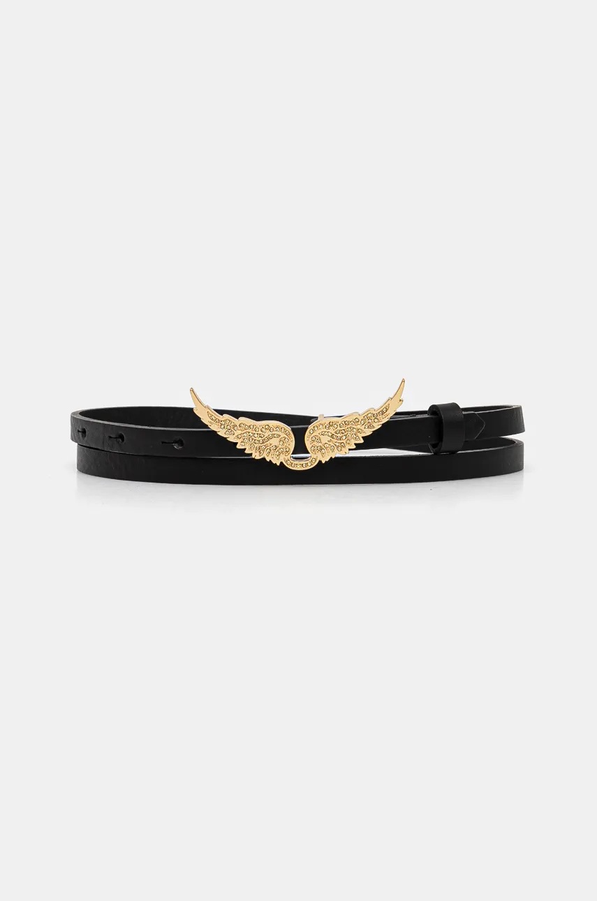 

Кожен колан ZADIG&VOLTAIRE дамски в черно LWBT00022, Черен