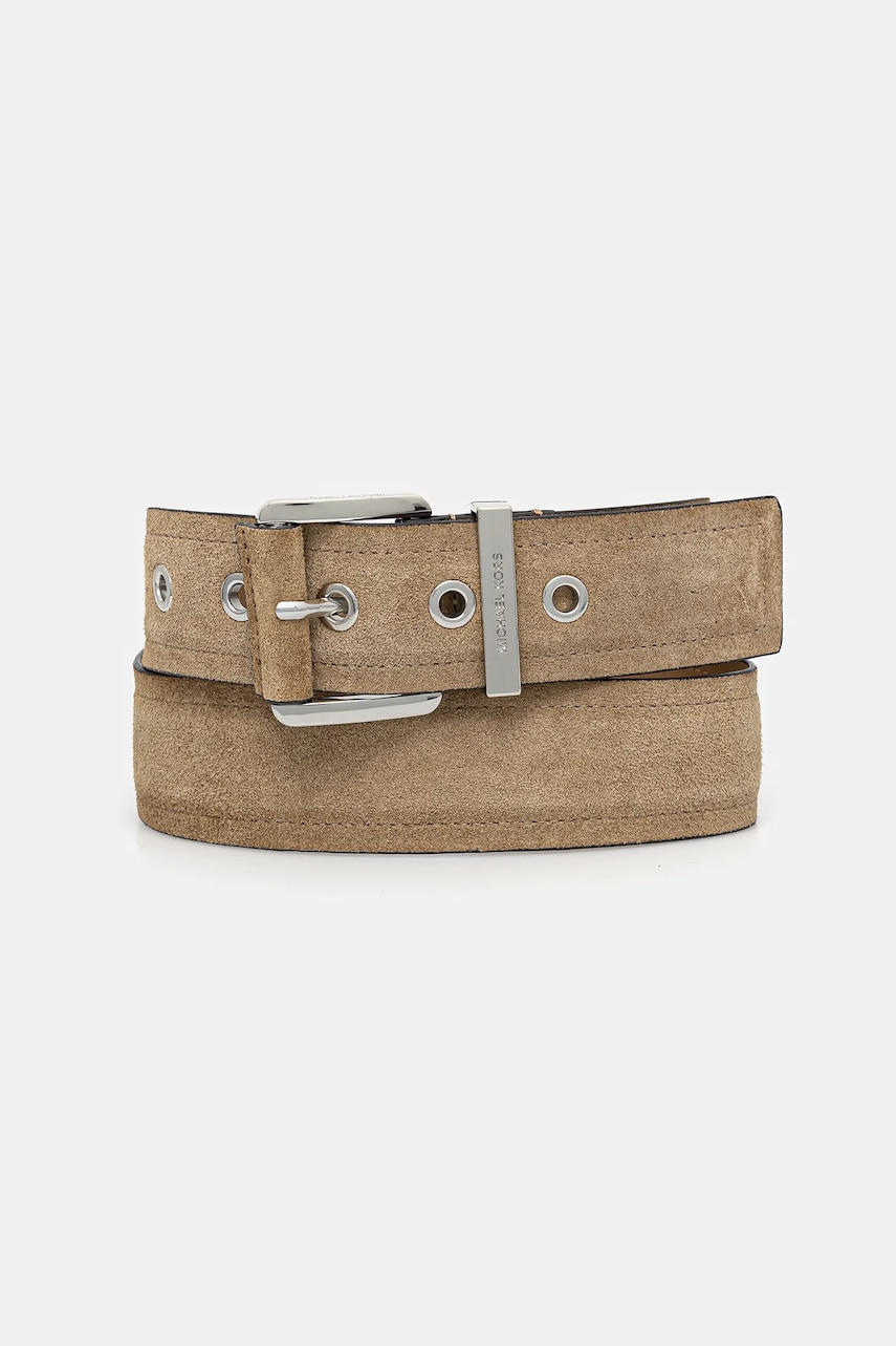 MICHAEL Michael Kors curea din piele întoarsă culoarea maro, 559145 MICHAEL Michael Kors curea din piele întoarsă culoarea maro, 559145
