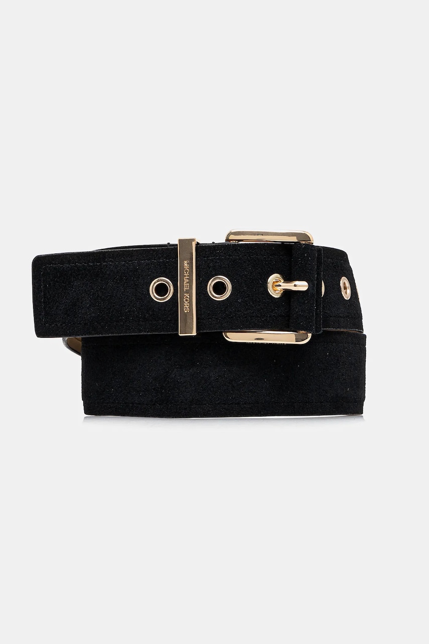 MICHAEL Michael Kors curea din piele intoarsa culoarea negru, 559145 MICHAEL Michael Kors curea din piele intoarsa culoarea negru, 559145