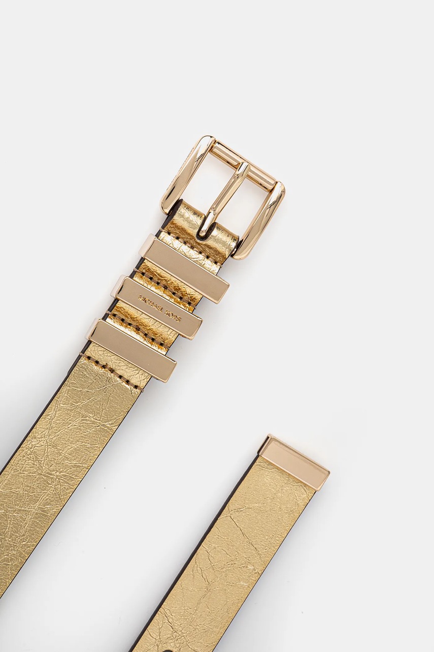 Шкіряний ремінь MICHAEL Michael Kors жіночий колір золотий 559107 