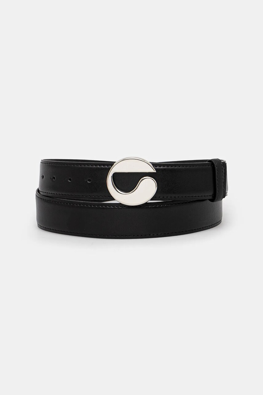 Coperni curea de piele Coperni Logo Leather femei, culoarea negru, COPBE01405C