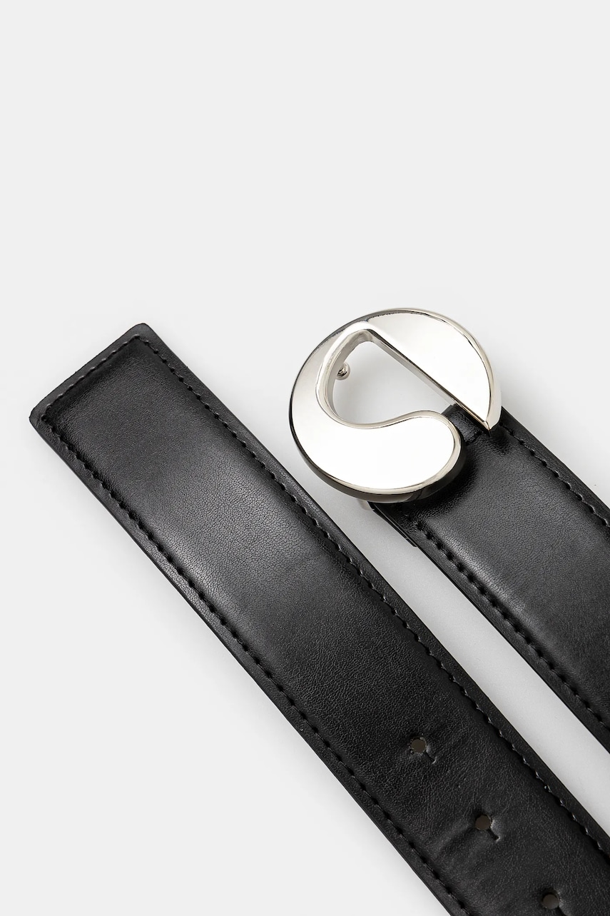 Кожаный ремень Coperni Coperni Logo Leather женский цвет чёрный COPBE01405C Кожаный ремень Coperni Coperni Logo Leather женский цвет чёрный COPBE01405C