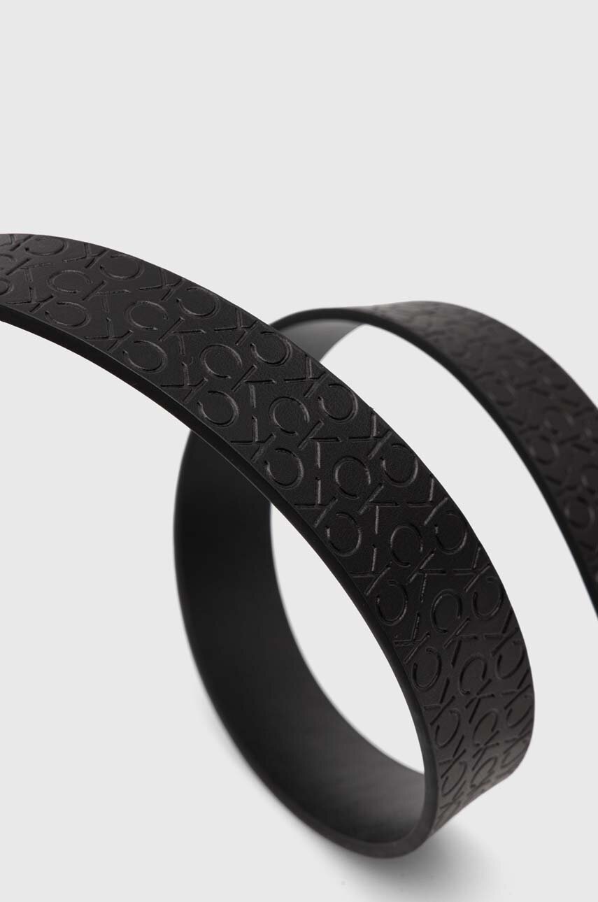 Αναστρέψιμη δερμάτινη ζώνη Calvin Klein χρώμα: μαύρο, K50K511965 φωτογραφία