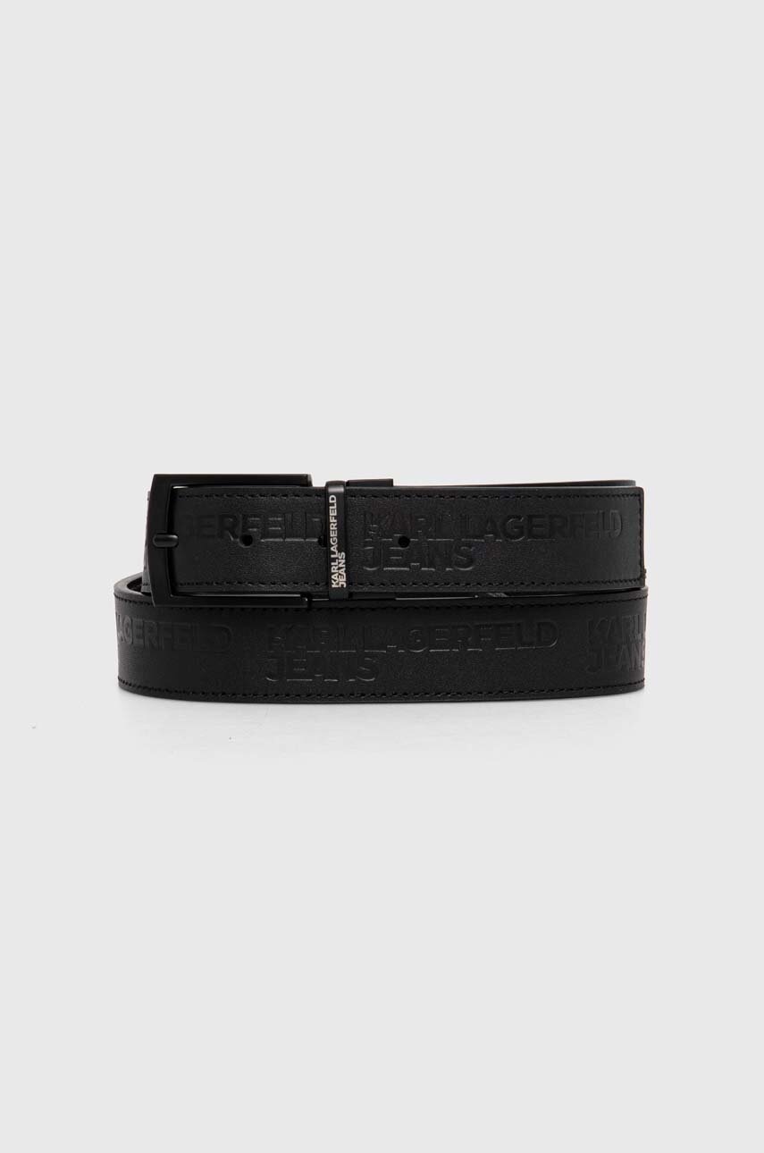 

Колан с две лица Karl Lagerfeld Jeans мъжки в черно 245D3103, Черен