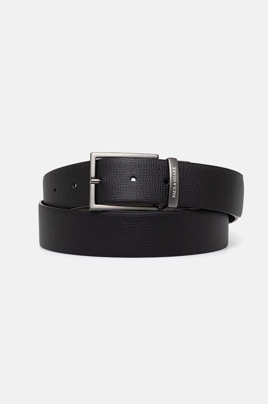 Paul&Shark curea de piele cu doua fete barbati, culoarea negru, 14316024