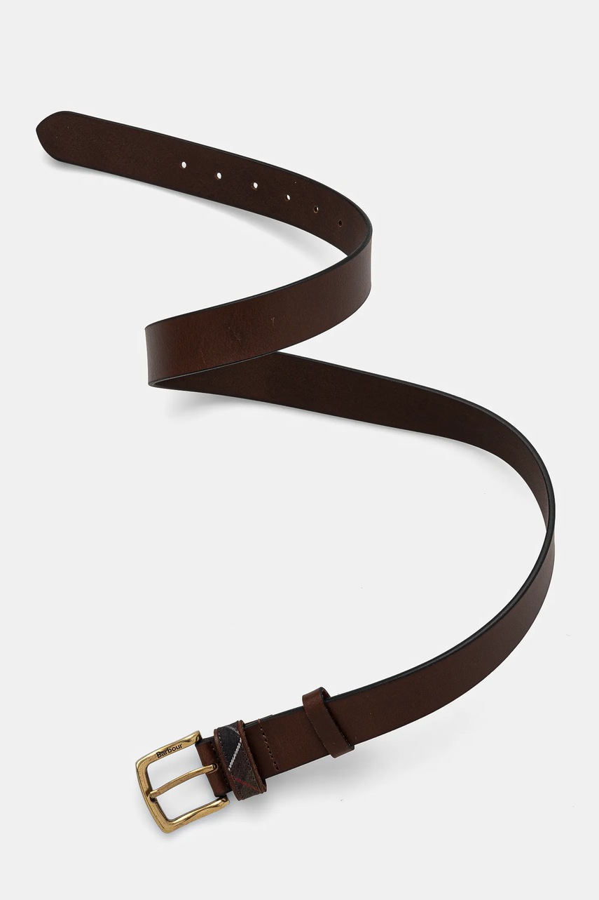 Кожаный ремень Barbour мужской цвет коричневый MAC0467