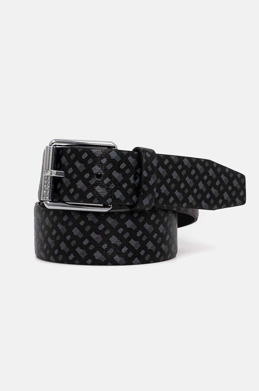 BOSS curea de piele barbati, culoarea negru, 50529637