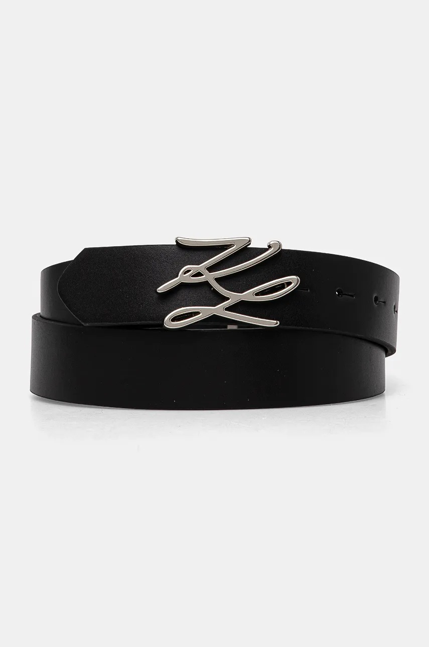 

Кожен колан Karl Lagerfeld мъжки в черно 544450.815300, Черен