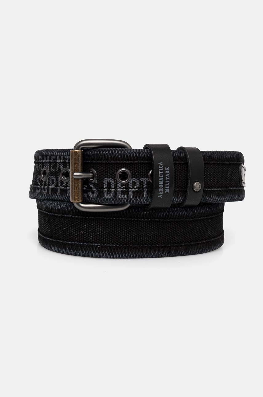 

Колан Aeronautica Militare мъжки в черно CI310CT2925, Черен