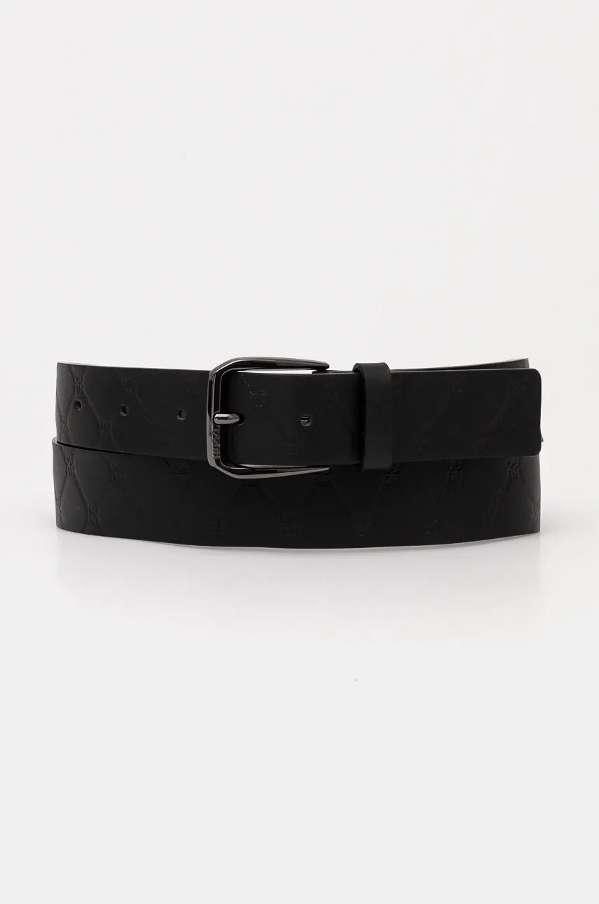 HUGO curea de piele barbati, culoarea negru, 50529634