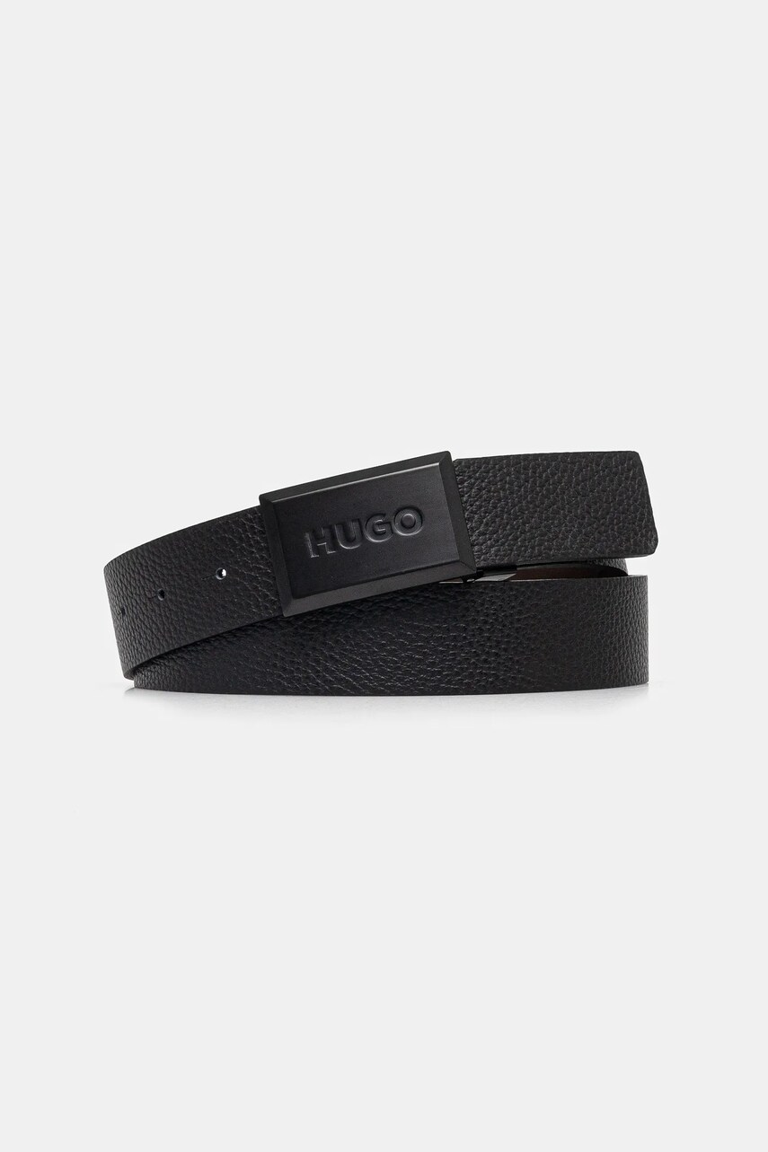 HUGO curea barbati, culoarea negru, 50529706