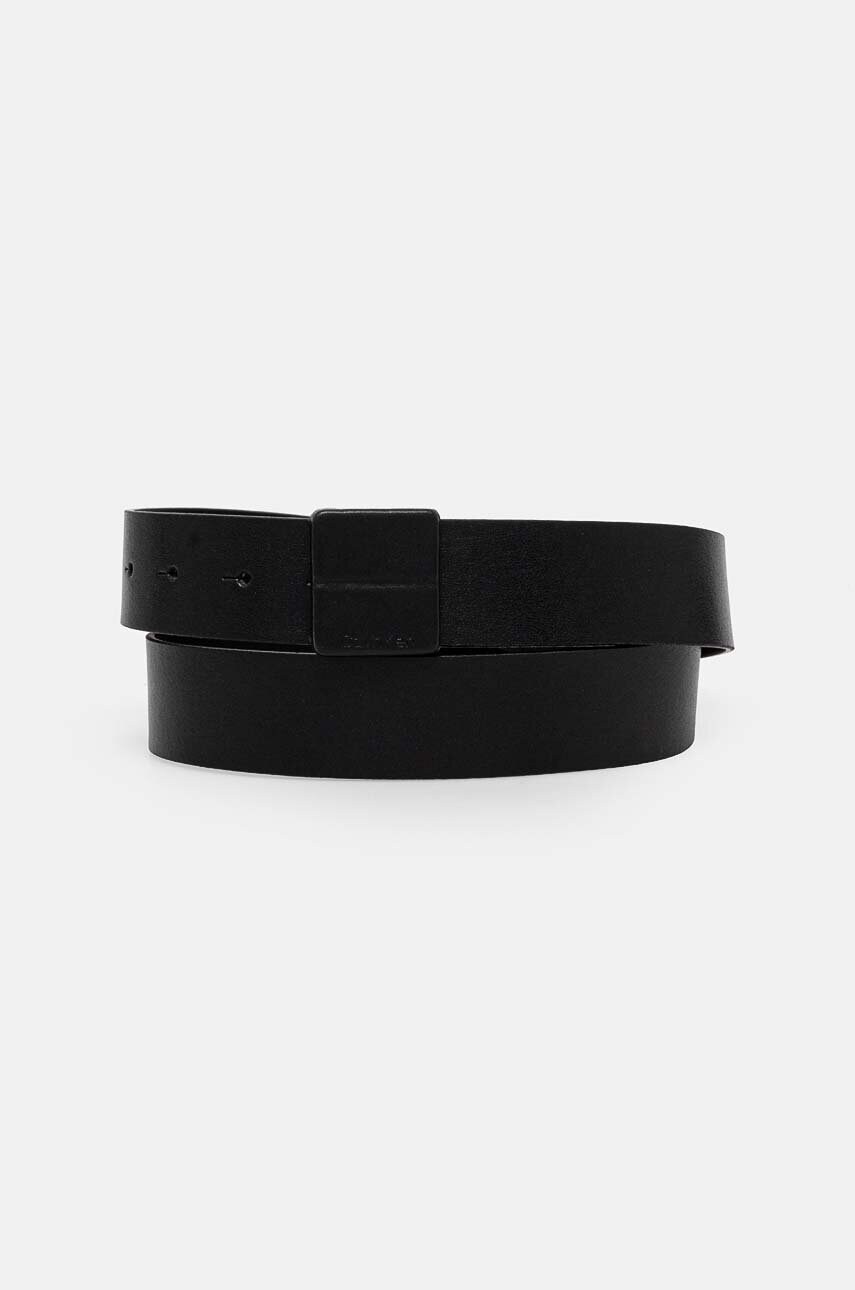 Levně Kožený pásek Calvin Klein pánský, černá barva, K50K512320