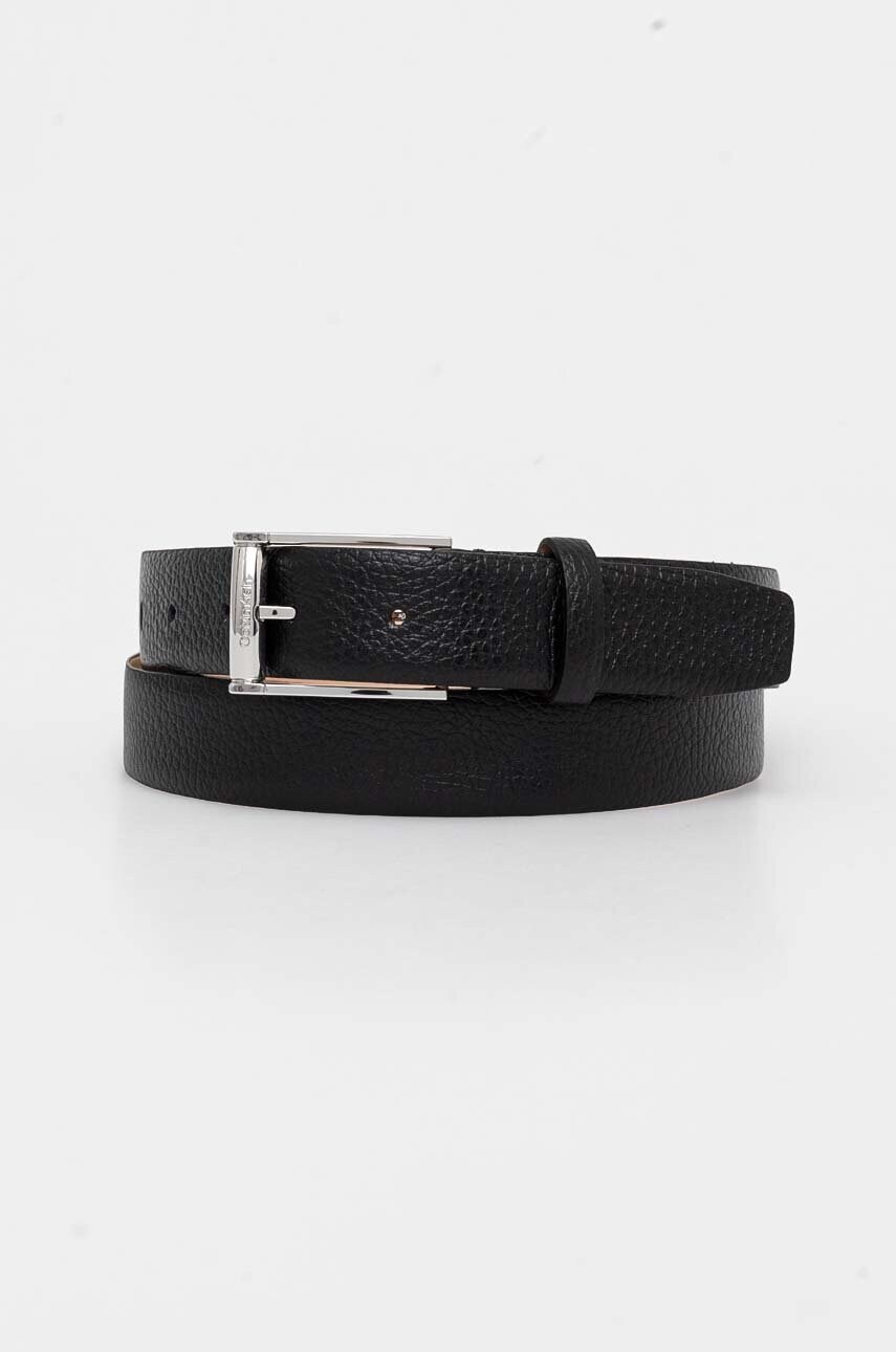 Levně Kožený pásek Calvin Klein pánský, černá barva, K50K512335