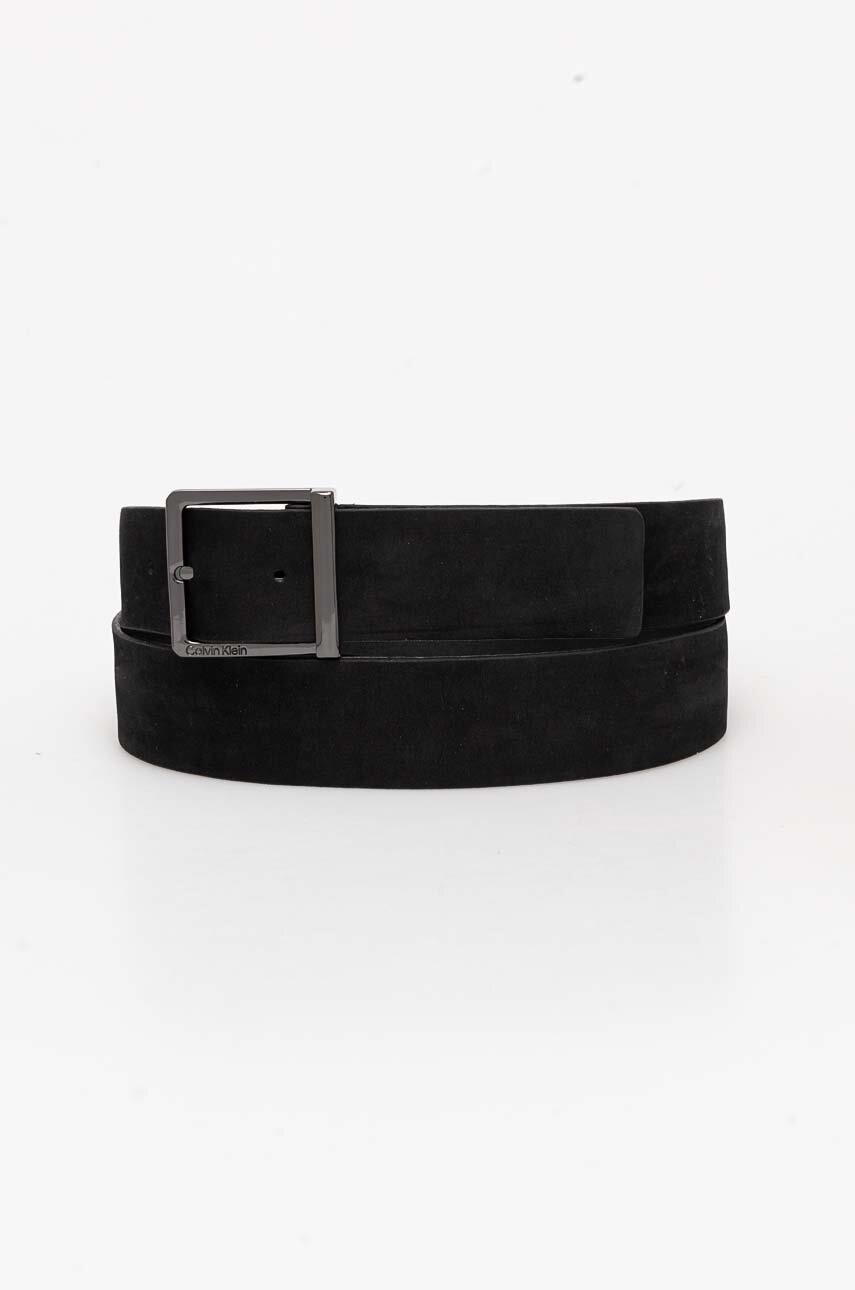 

Велурен колан Calvin Klein в черно K50K512346, Черен