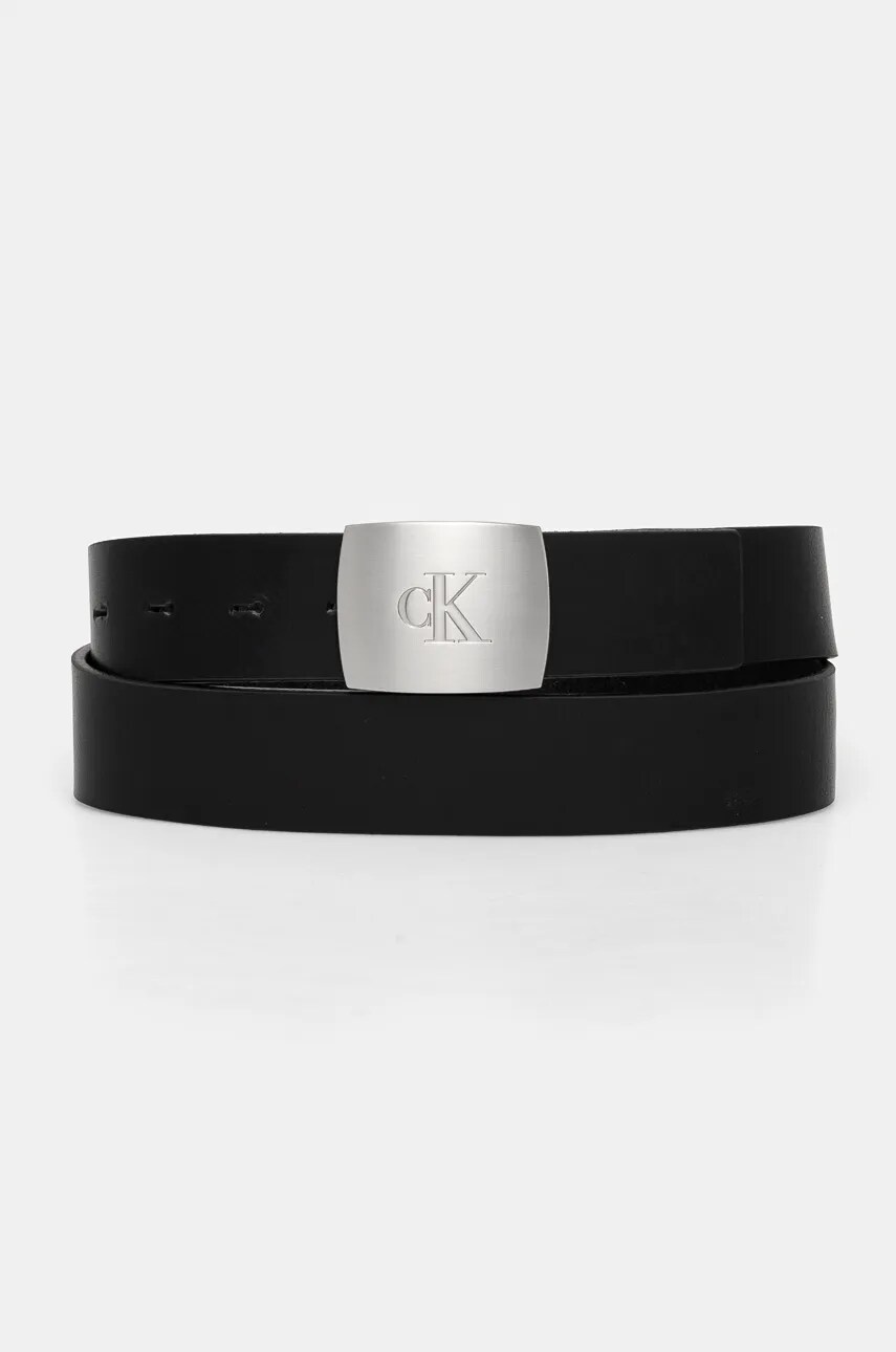 Levně Pásek Calvin Klein Jeans pánský, černá barva, K50K512606