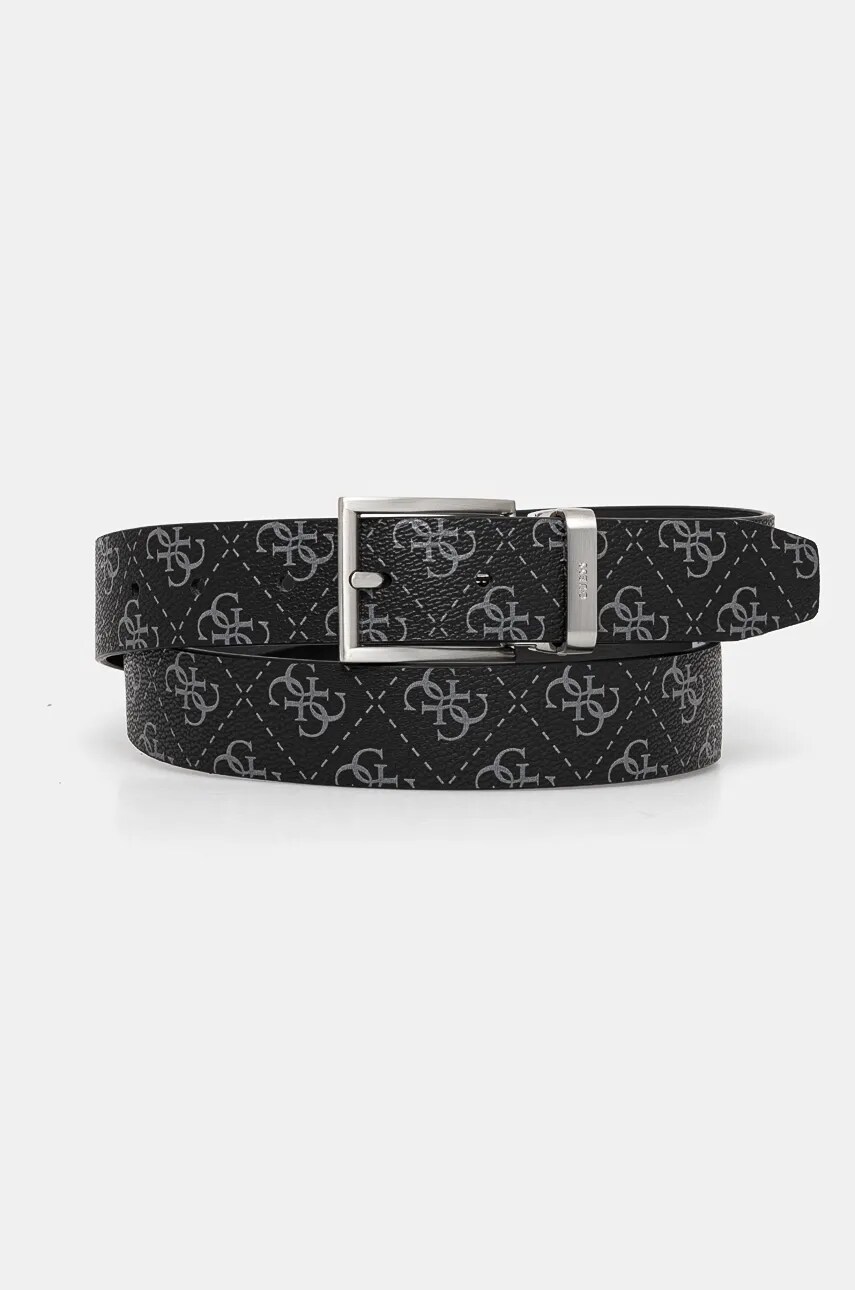 Levně Pásek Guess pánský, černá barva, BMCMLO.P4335