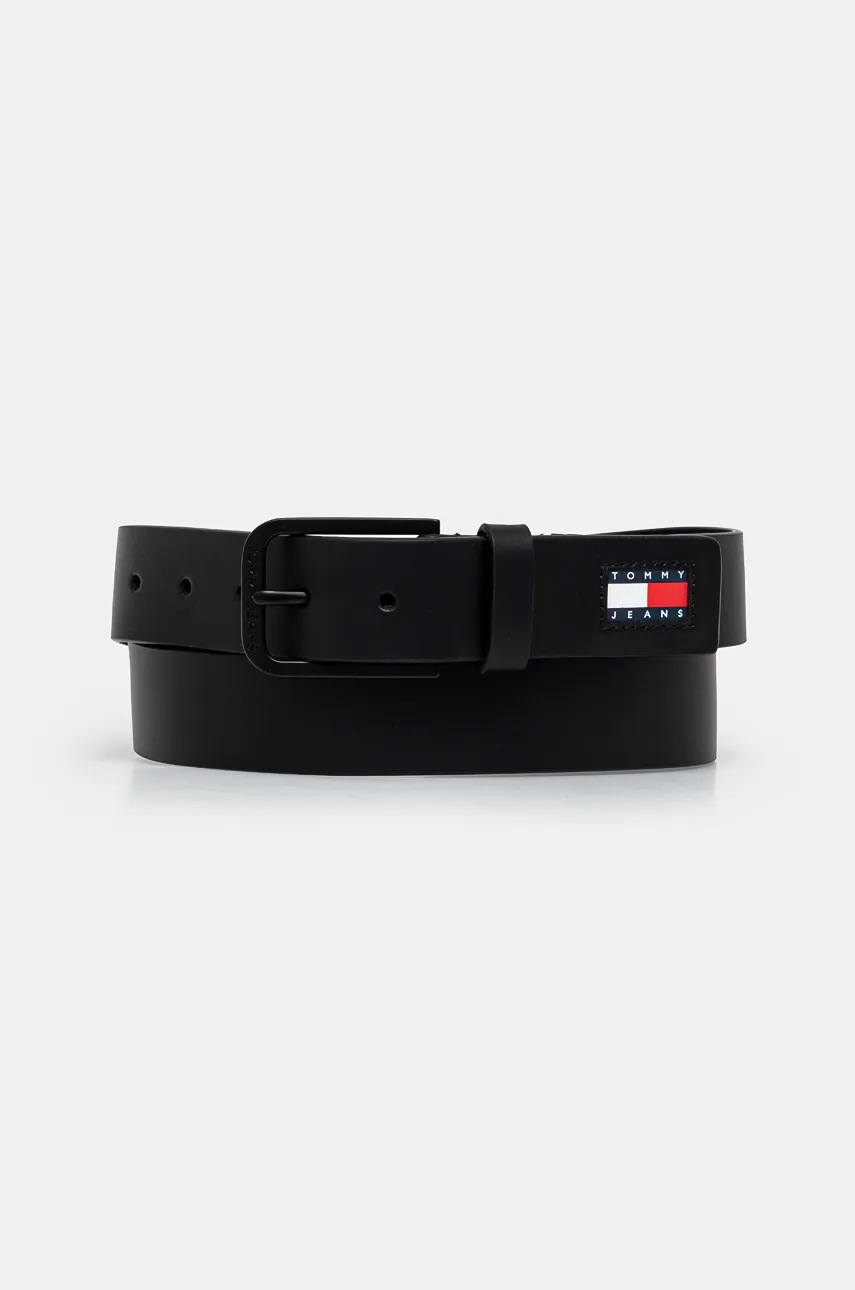 

Кожен колан Tommy Jeans мъжки в черно AM0AM12969, Черен