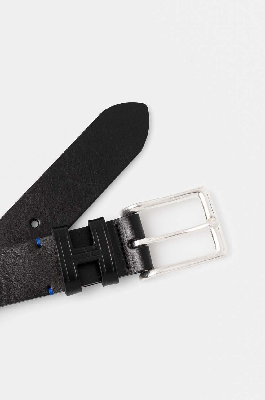 Δερμάτινη ζώνη Hackett London χρώμα: μαύρο, HM413177 φωτογραφία