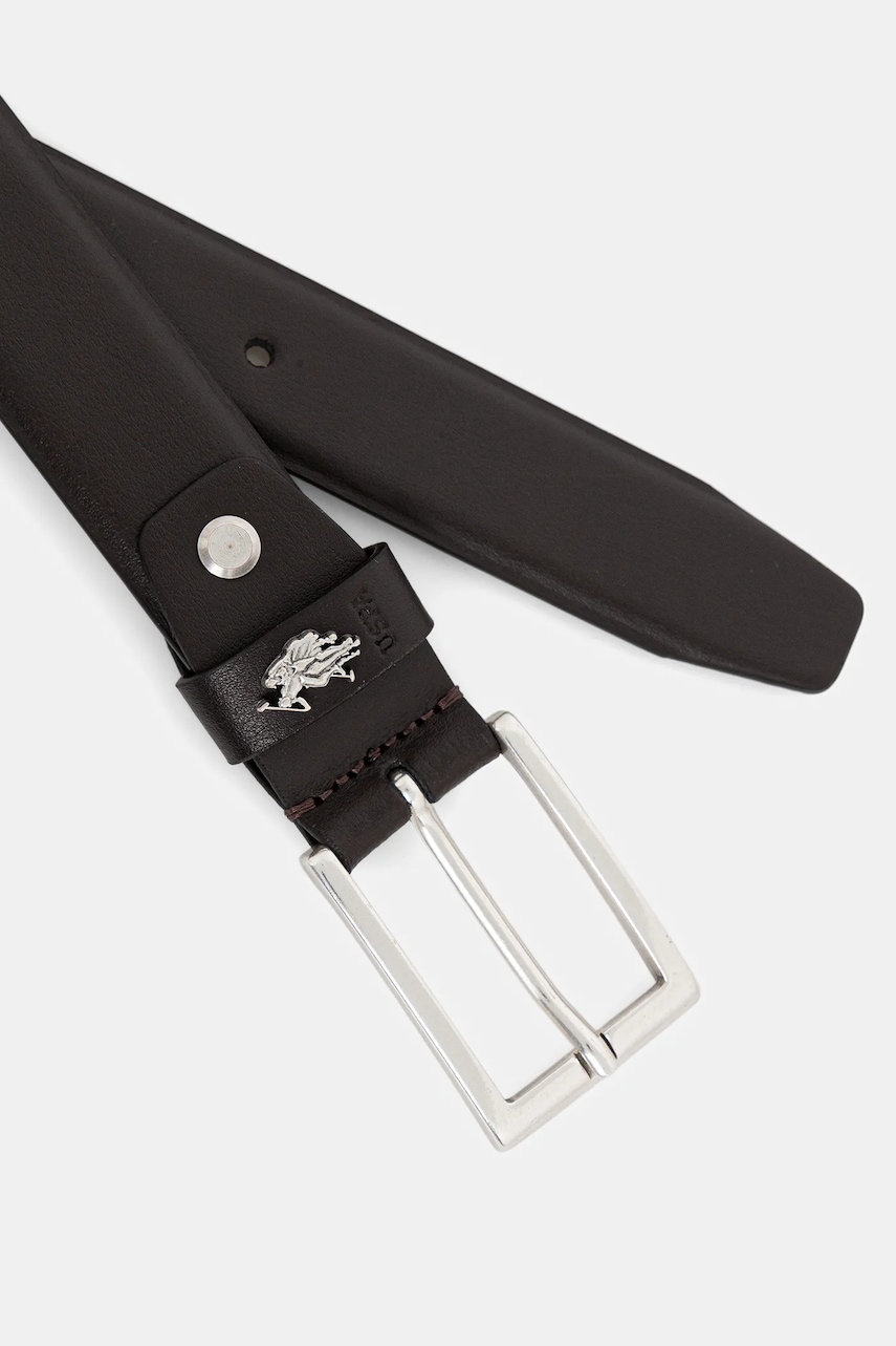 Кожаный ремень U.S. Polo Assn. Hitchcock цвет чёрный AIUH32375MHN Кожаный ремень U.S. Polo Assn. Hitchcock цвет чёрный AIUH32375MHN