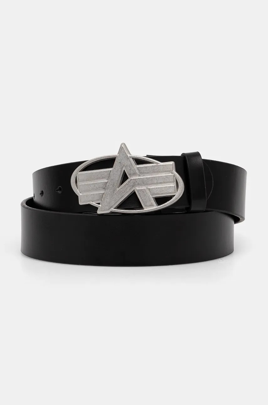 

Кожен колан Alpha Industries в черно 148930, Черен