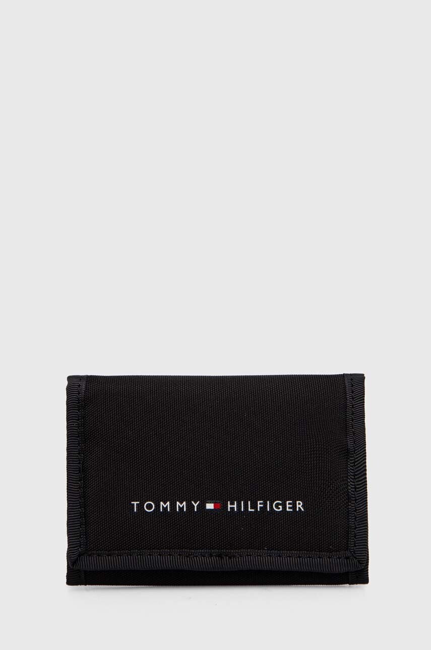 Levně Dětská peněženka Tommy Hilfiger černá barva, AU0AU01778