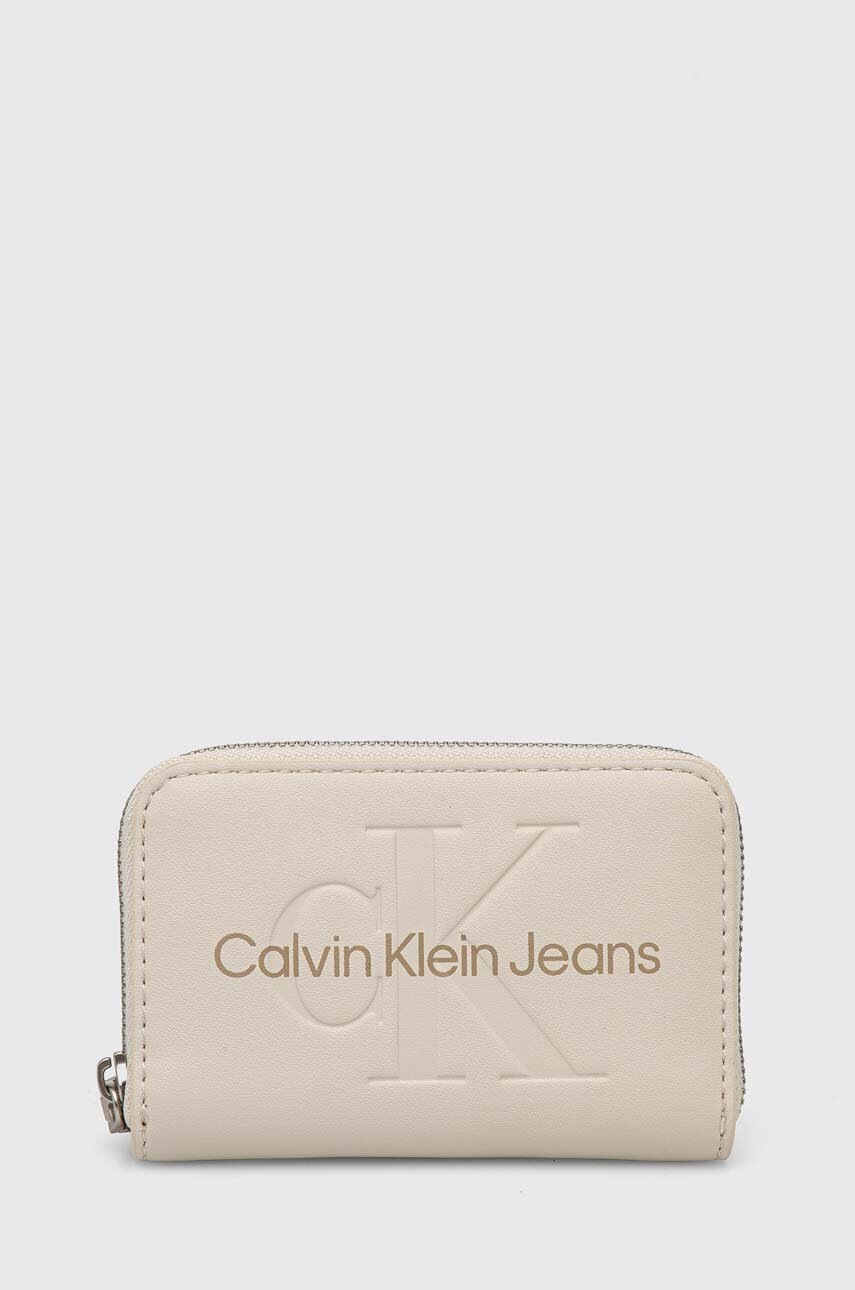 

Портмоне Calvin Klein Jeans дамски в бежово K60K612255, Бежов