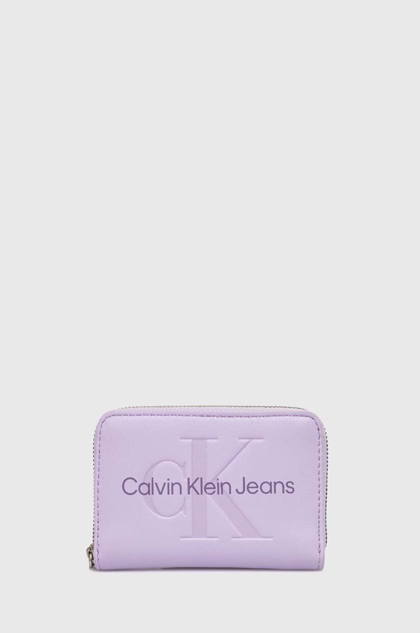 Denarnica Calvin Klein Jeans ženska, Vijolična Barva, K60K612255