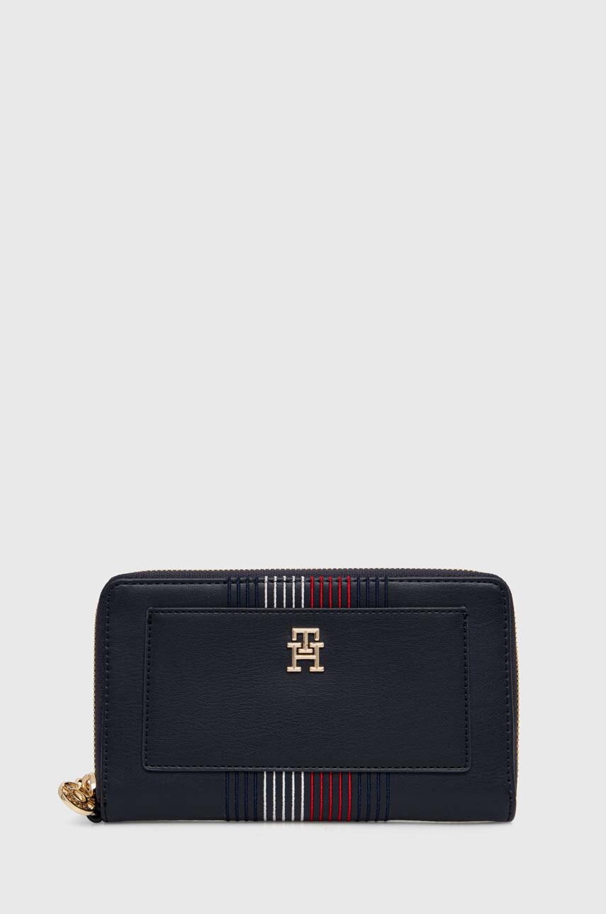 

Портмоне Tommy Hilfiger дамски в тъмносиньо AW0AW16324, Тъмносин