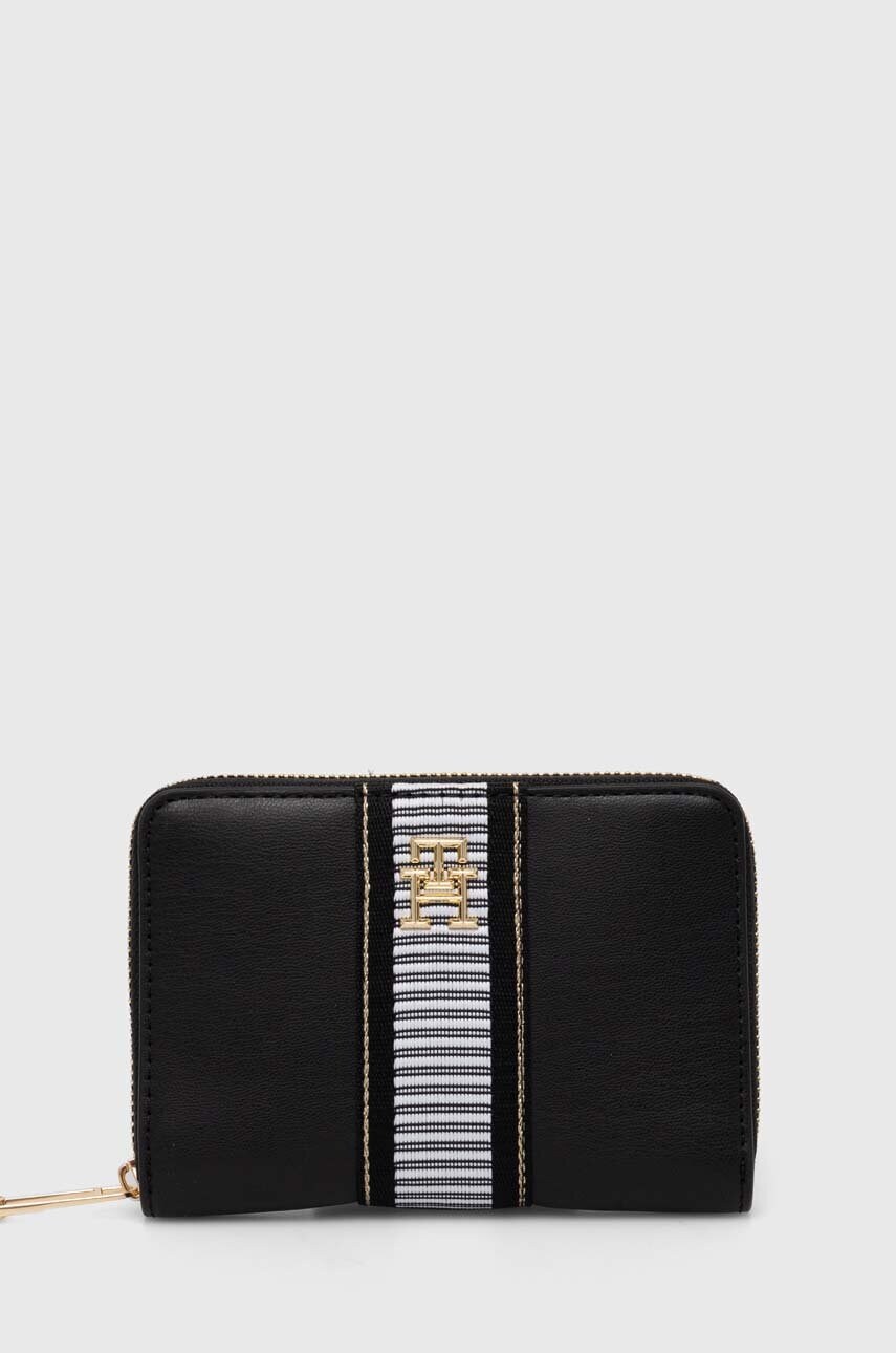 Levně Peněženka Tommy Hilfiger černá barva, AW0AW16327