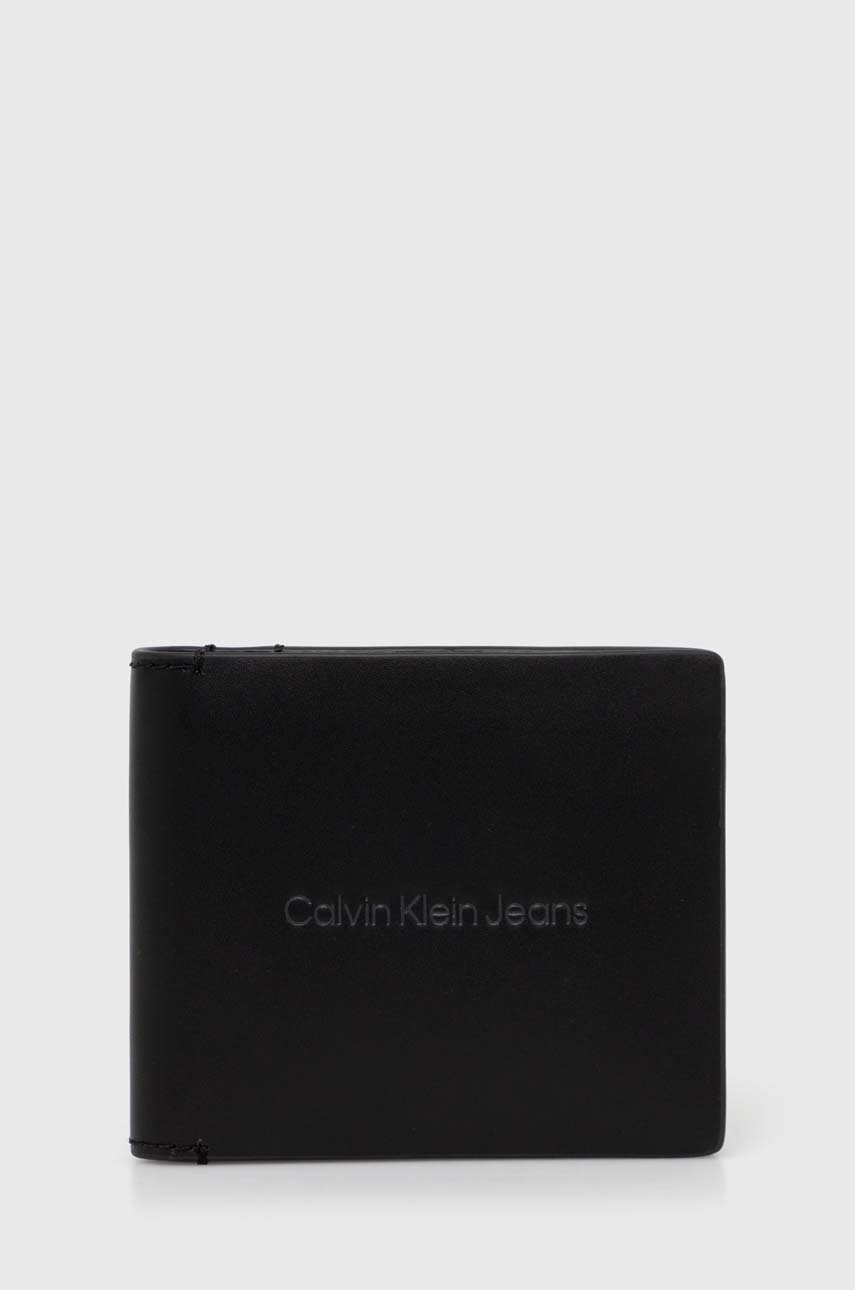 

Кожен портфейл Calvin Klein Jeans дамски в черно K50K512059, Черен