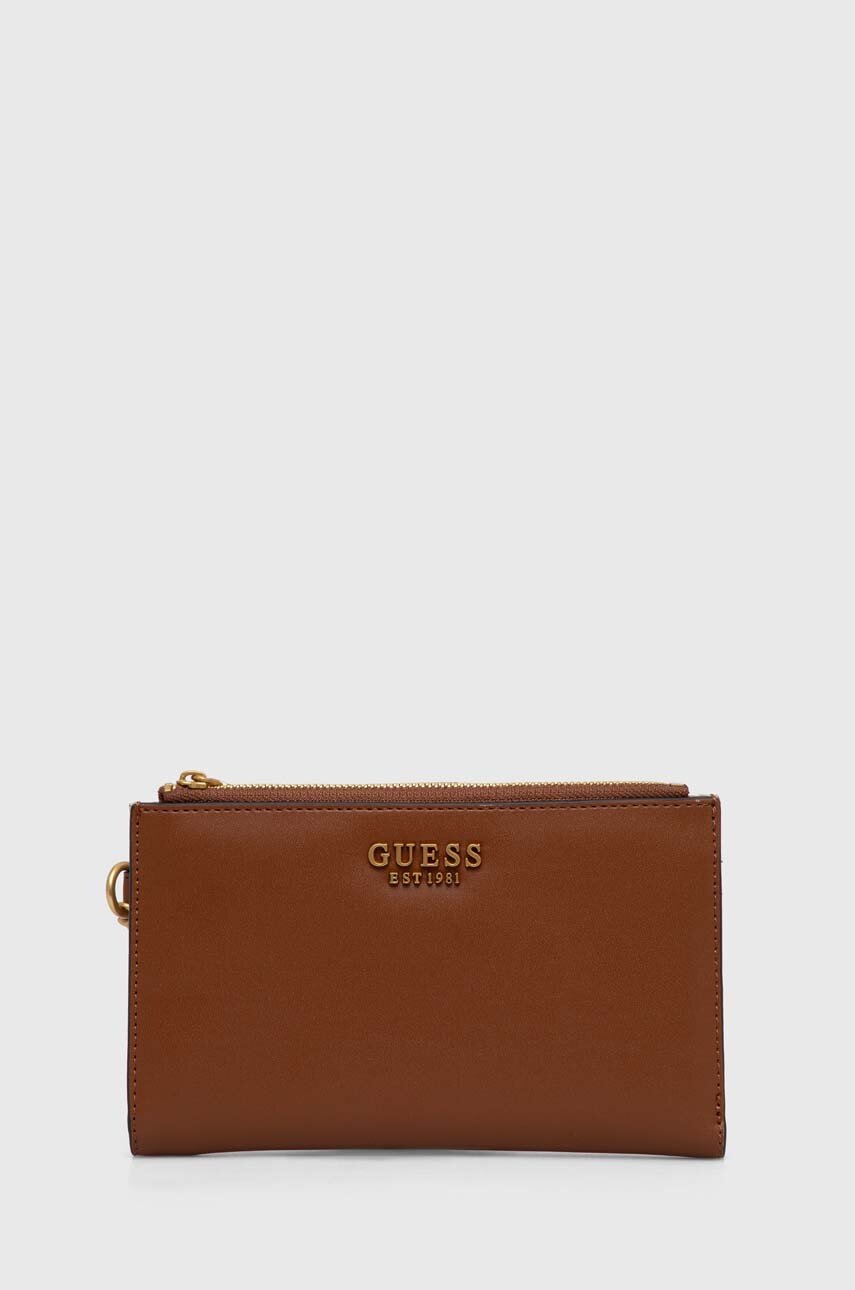 

Портмоне Guess LAUREL дамски в кафяво SWVA85 00570, Кафяв