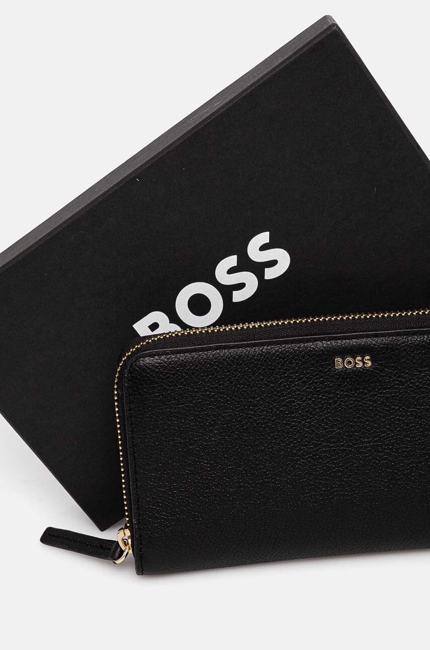 BOSS bőr pénztárca fekete, női, 50523659 termék 2. képe