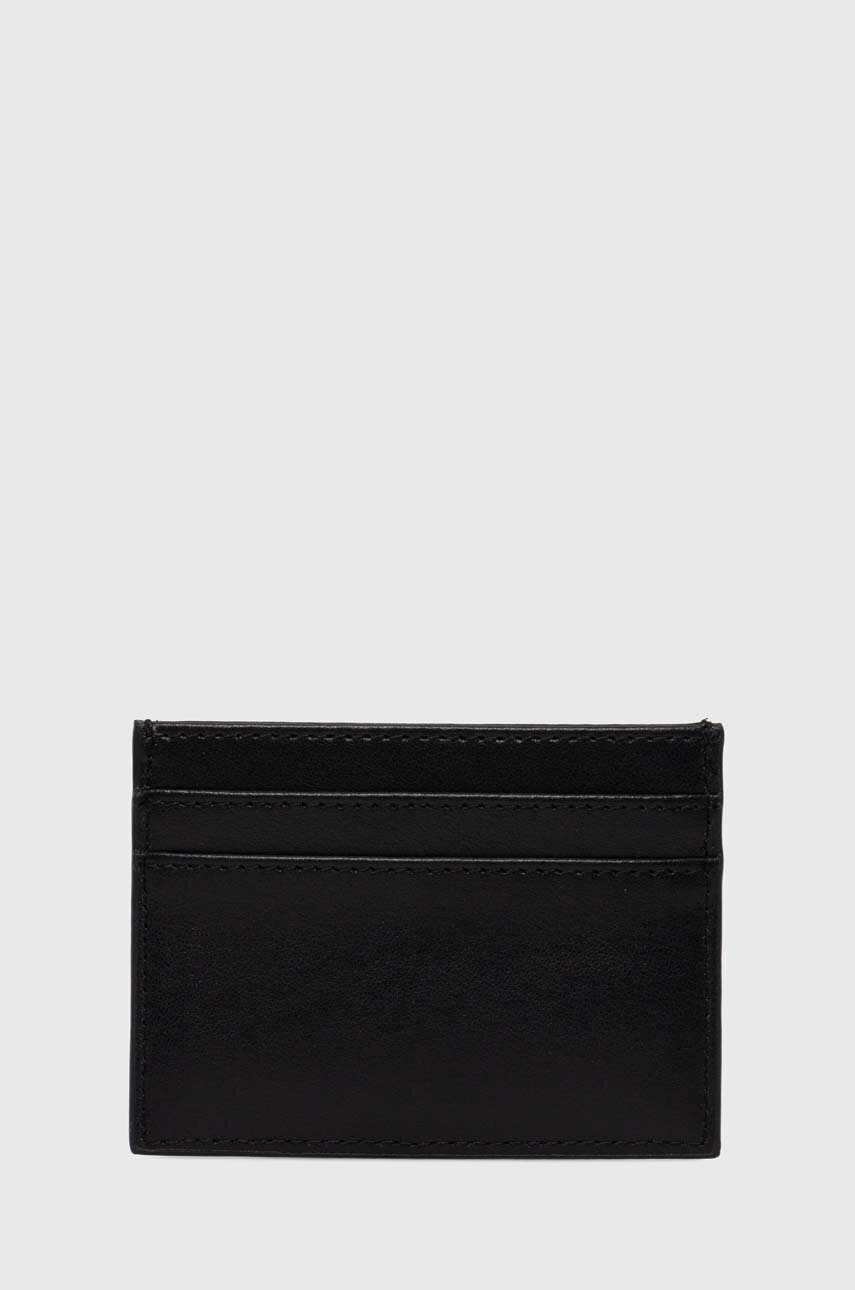 Δερμάτινη θήκη για κάρτες BOSS χρώμα: μαύρο, 50523660 φωτογραφία