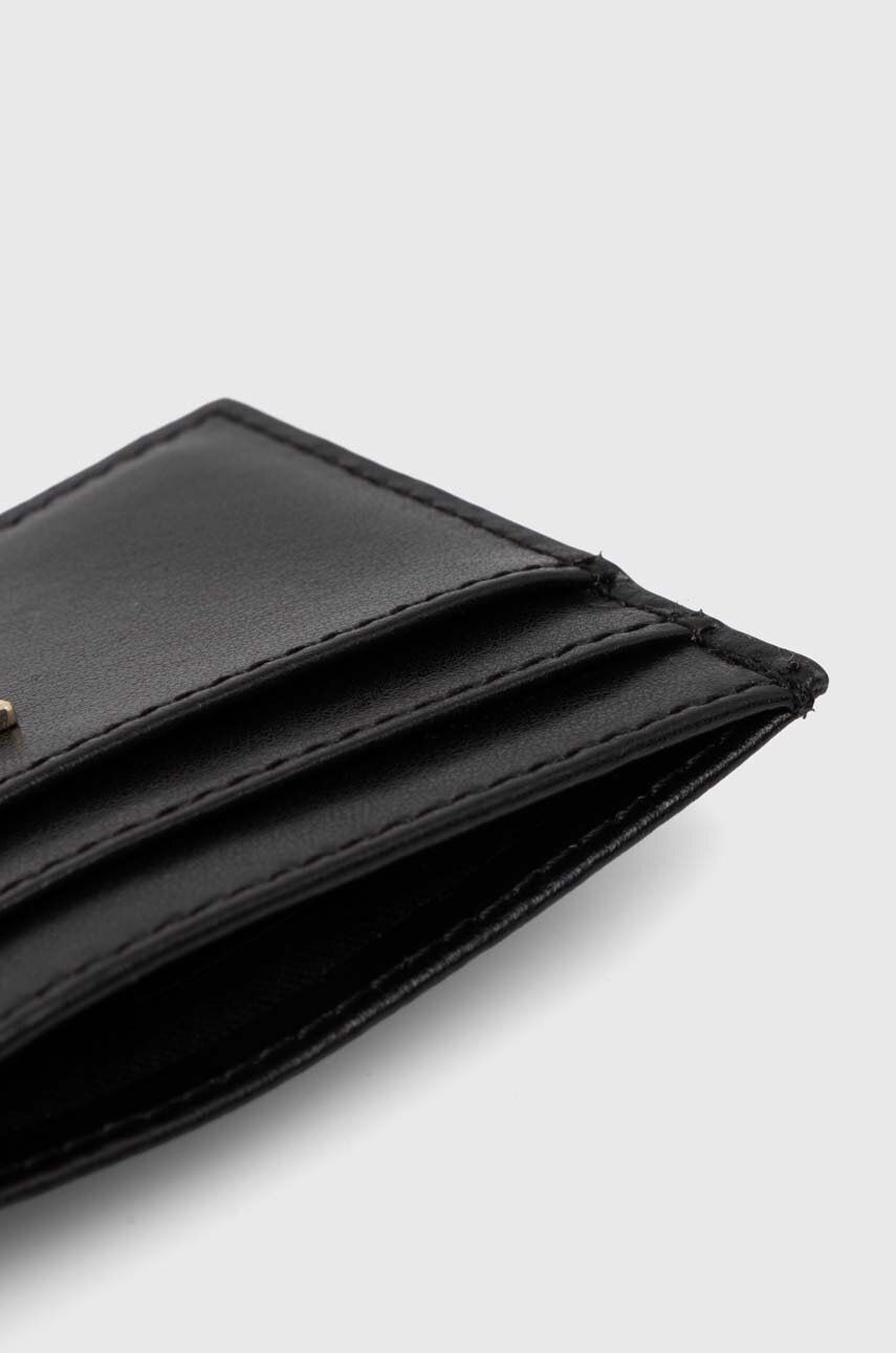 Δερμάτινη θήκη για κάρτες BOSS χρώμα: μαύρο, 50523660 φωτογραφία