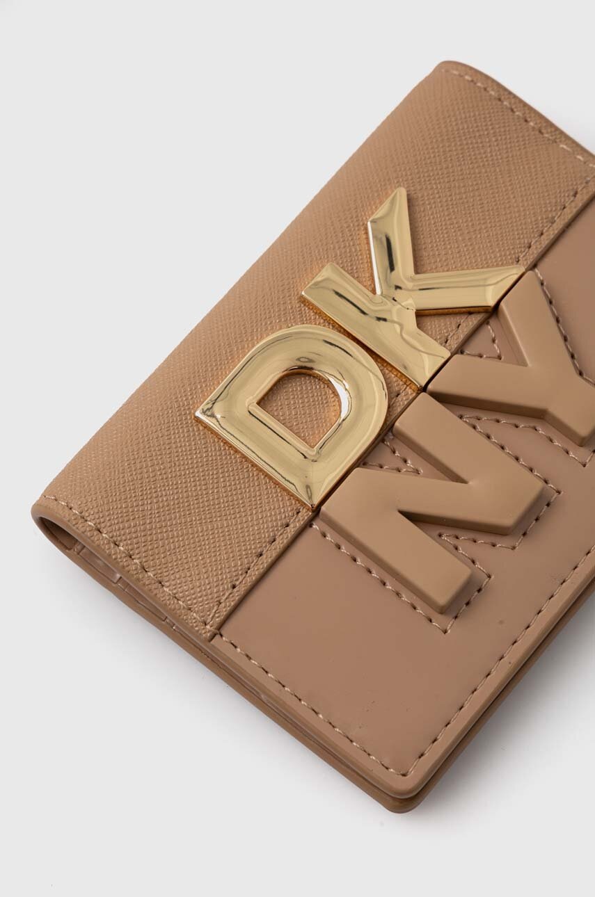 Θήκη για κάρτες Dkny χρώμα: μπεζ, R42ZKE33 φωτογραφία