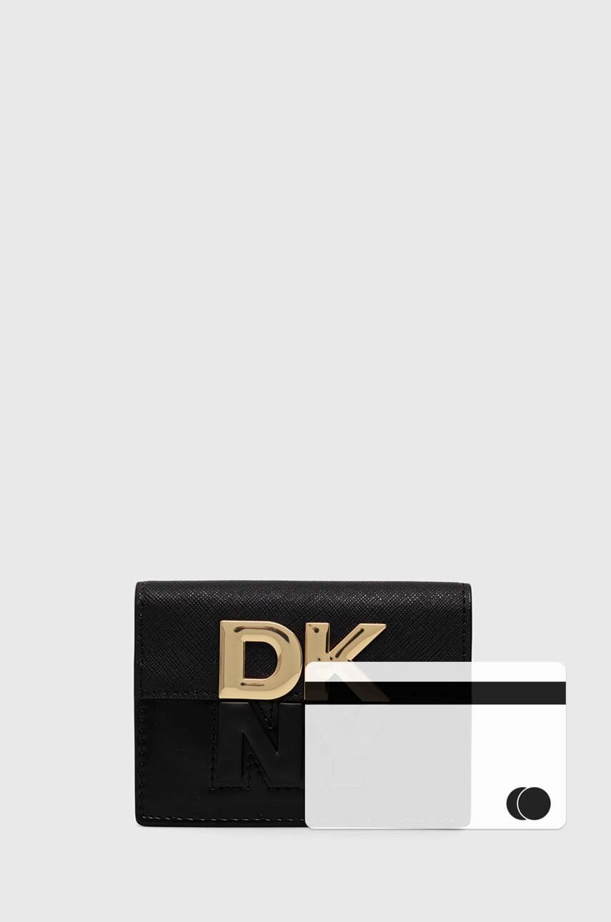 Θήκη για κάρτες Dkny χρώμα: μαύρο, R42ZKE33 φωτογραφία