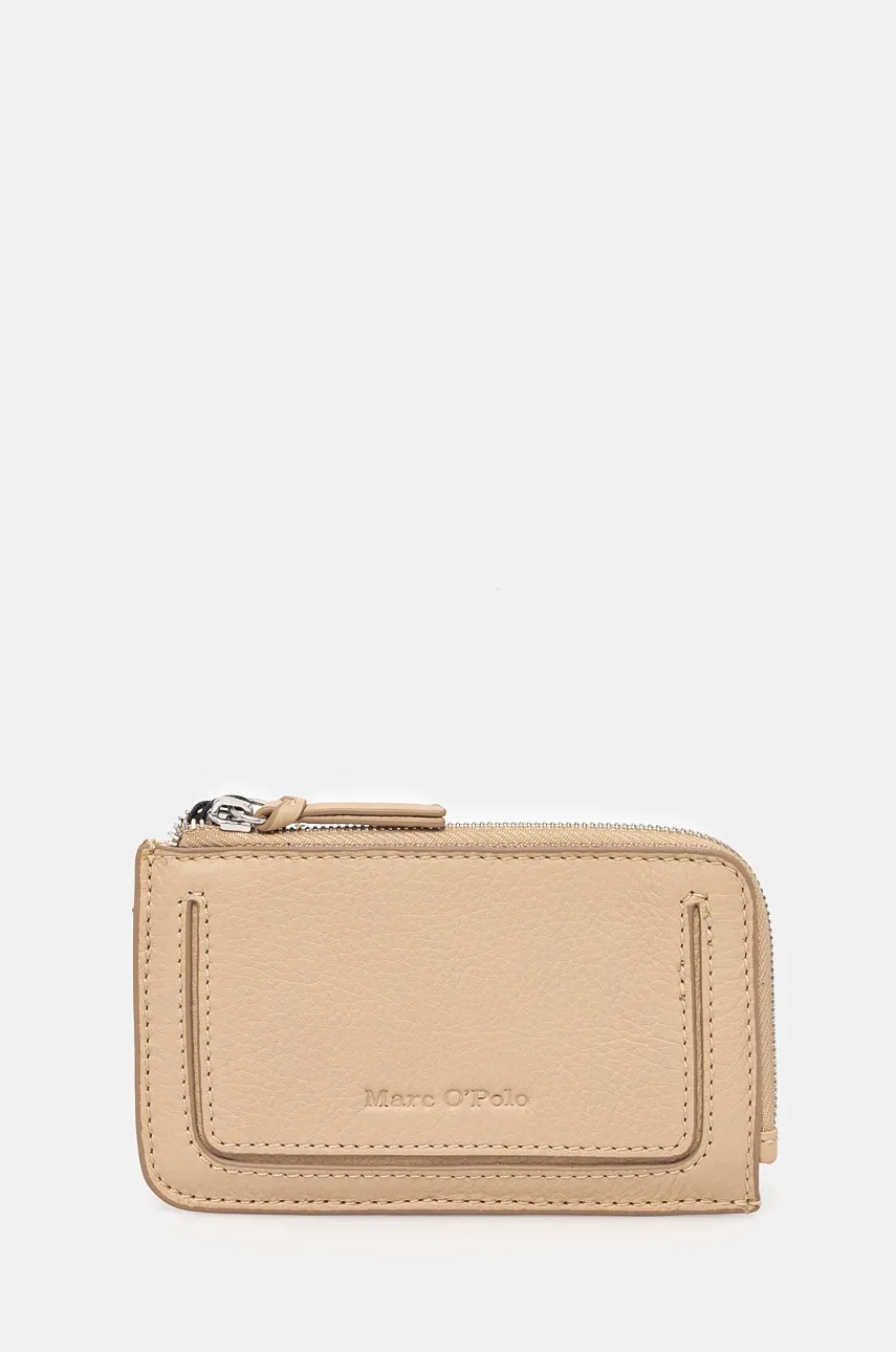 

Кожен портфейл Marc O'Polo дамски в бежово 40819905101110, Бежов