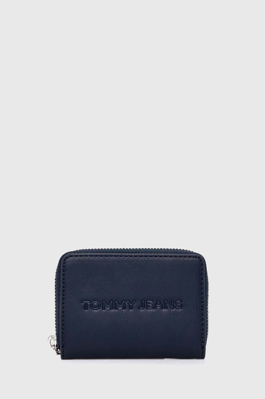 Tommy Jeans portofel femei, culoarea albastru marin, AW0AW16387