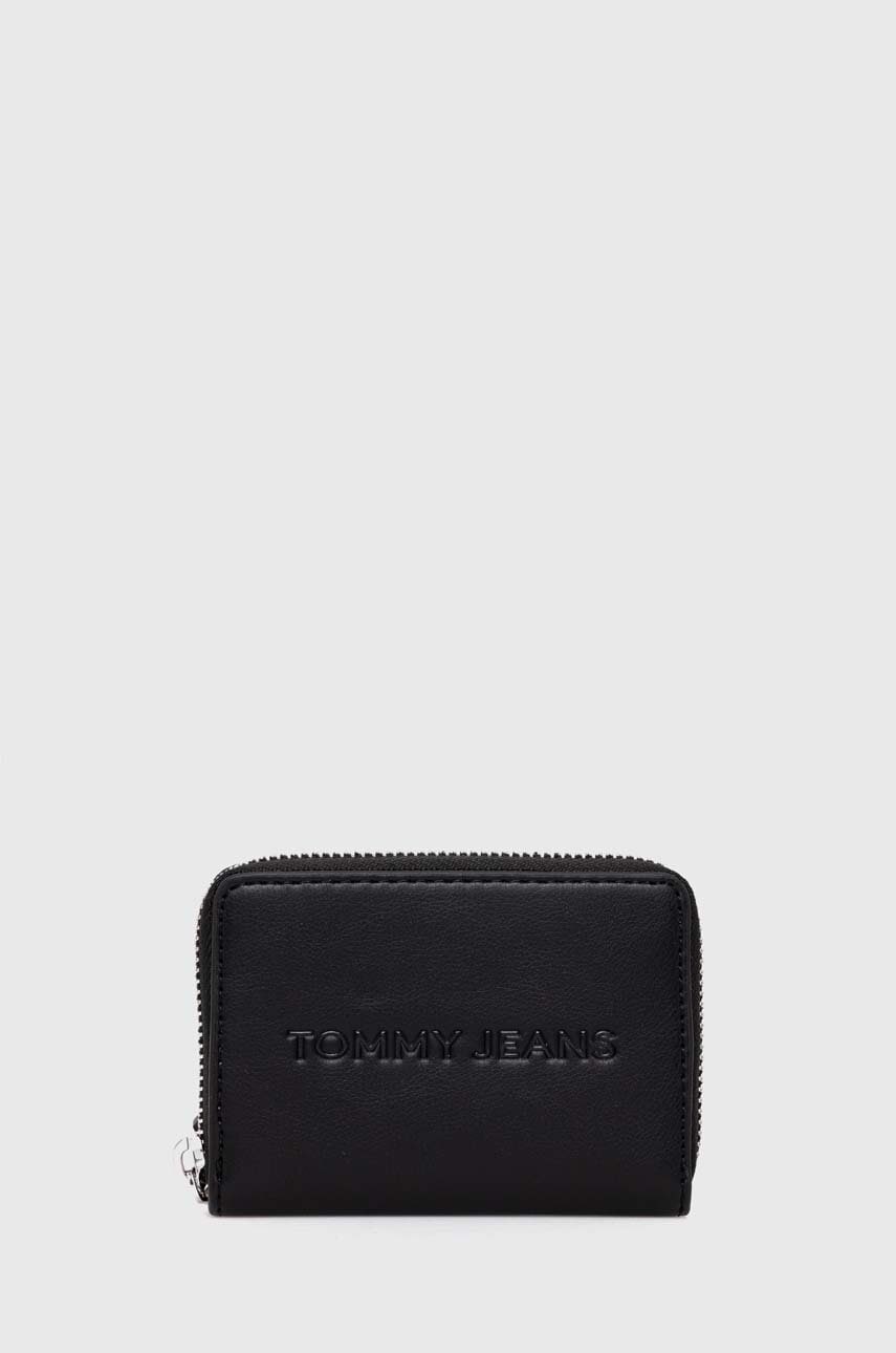 Tommy Jeans portofel femei, culoarea negru, AW0AW16387