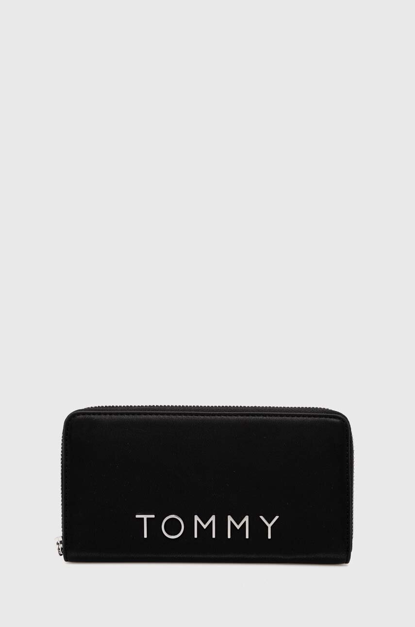 

Портмоне Tommy Jeans дамски в черно AW0AW16389, Черен