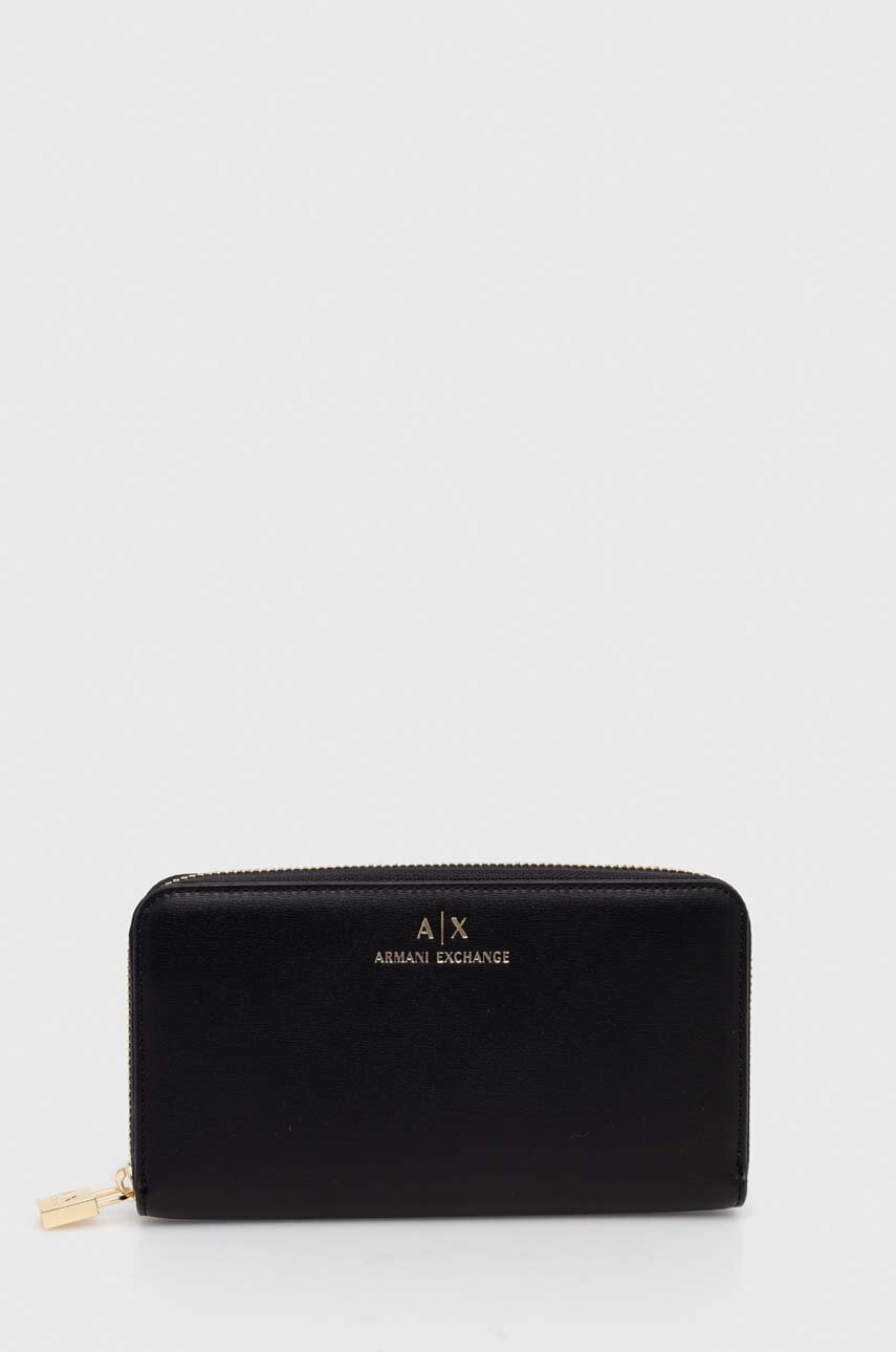 

Портмоне Armani Exchange дамски в черно 948068 4F779, Черен
