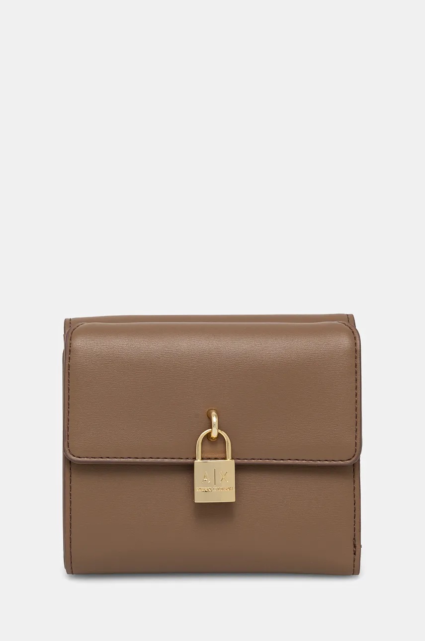 

Портмоне Armani Exchange дамски в кафяво 948530 4F779, Кафяв