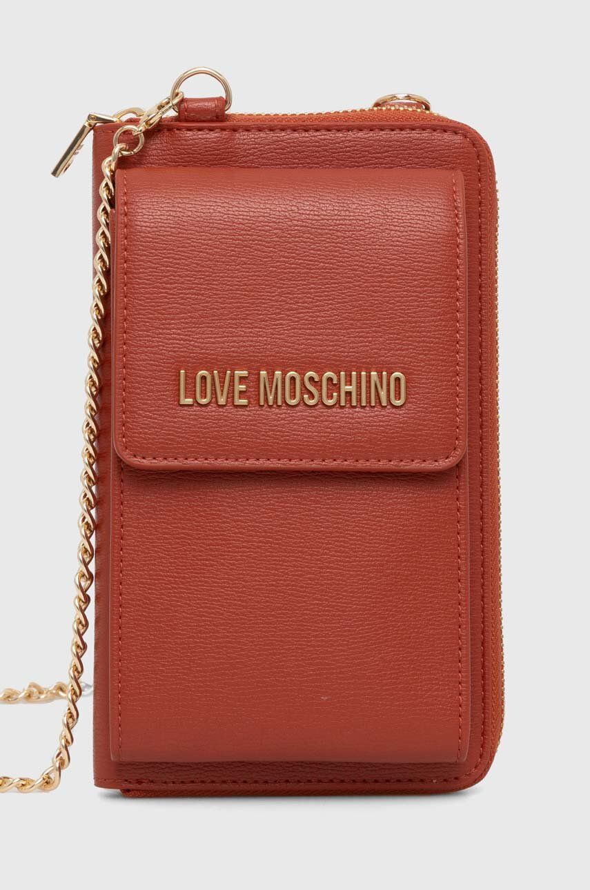 Love Moschino portofel femei, culoarea portocaliu, JC5701PP1LLD0000