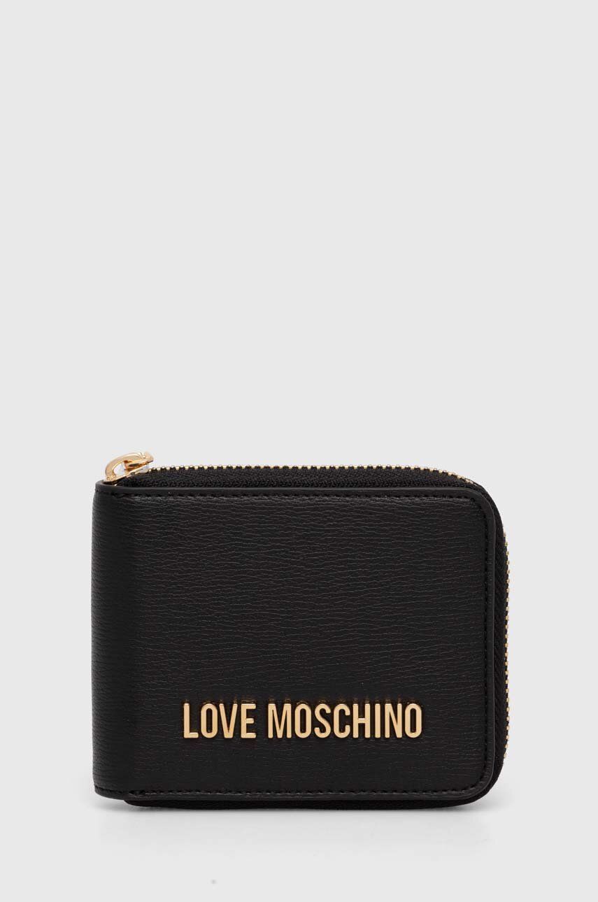 Love Moschino portofel femei, culoarea negru, JC5639PP1LLD0000
